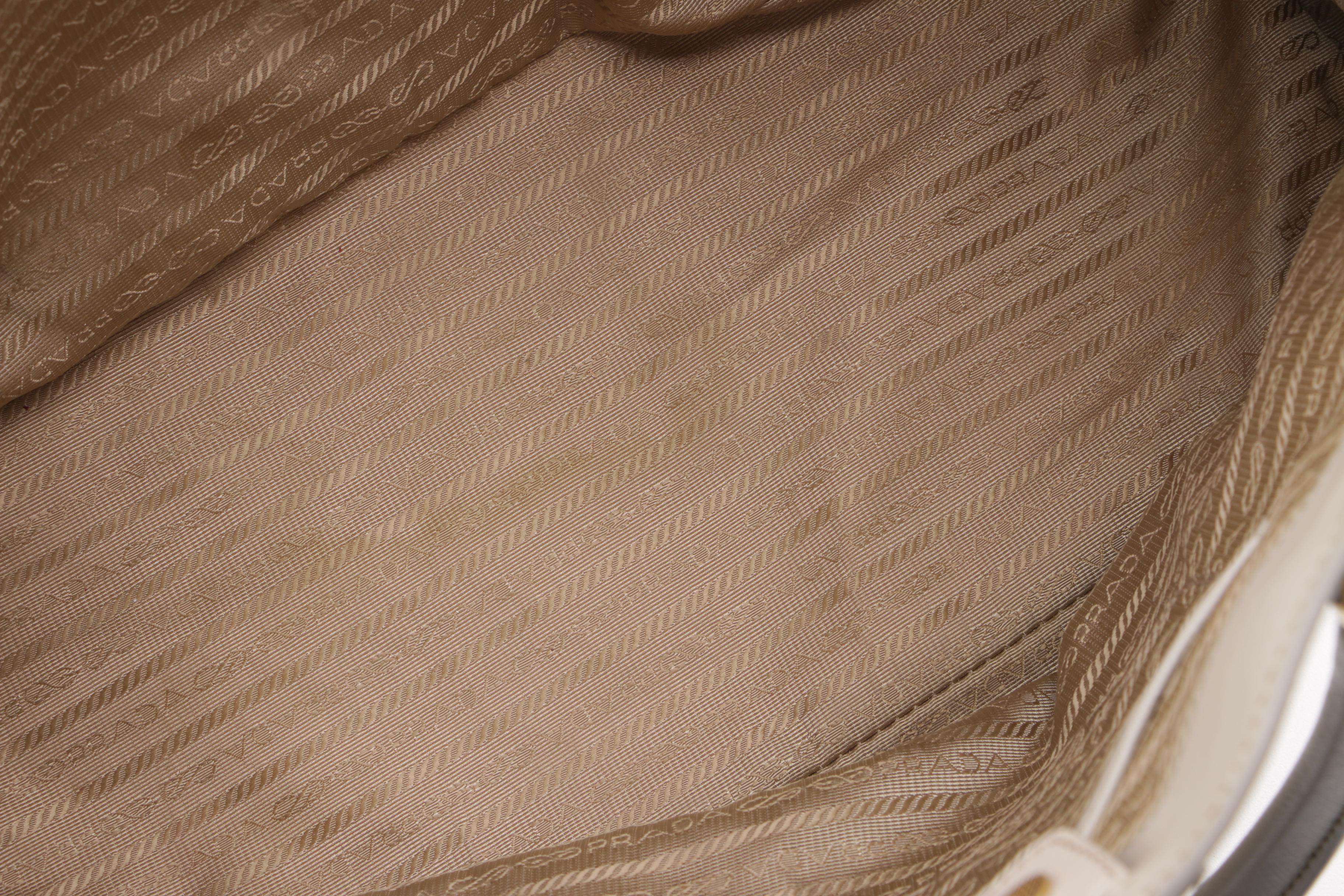 Prada Galleria Large Executive Tote in Argilla Saffiano Leather