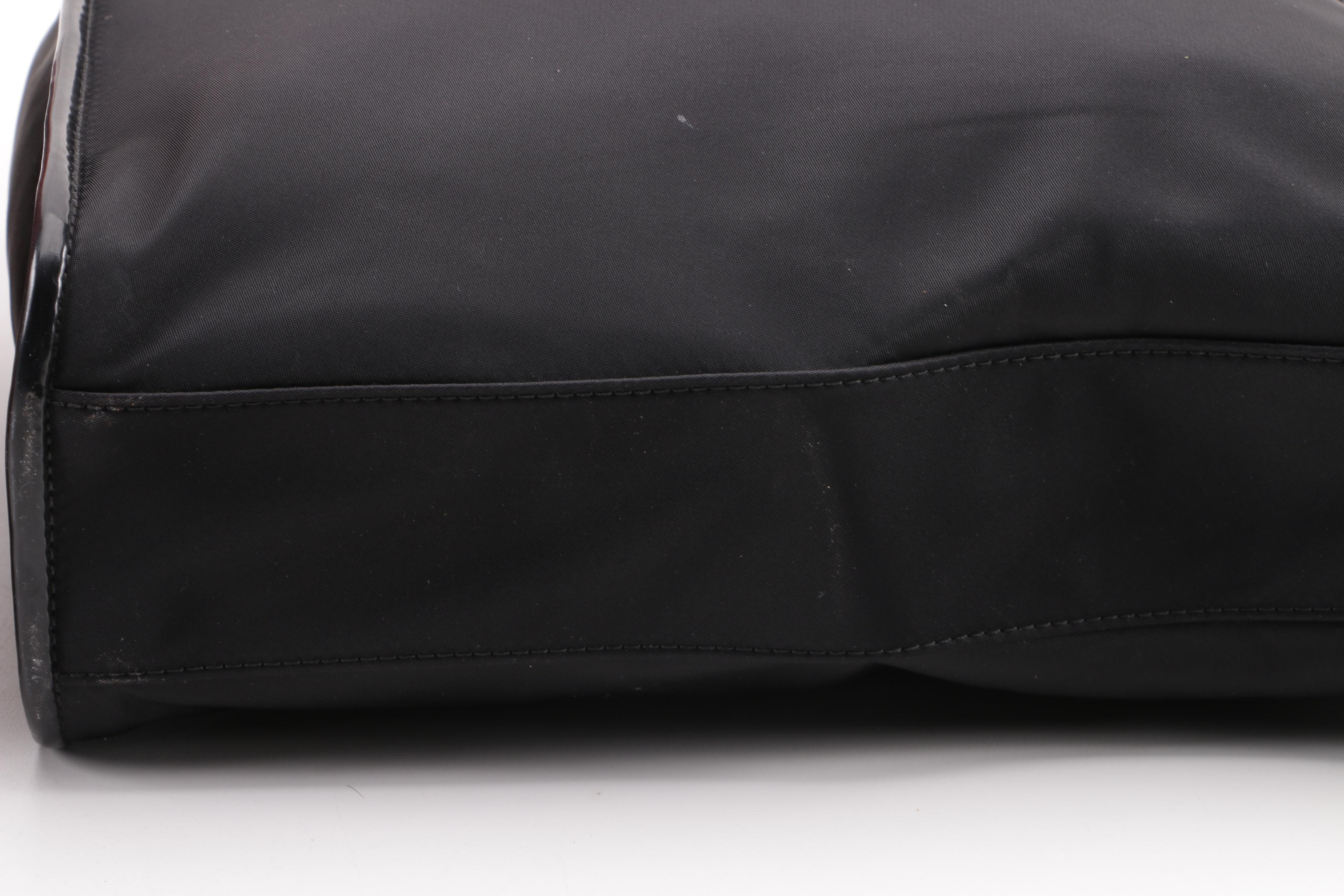 Tory Burch Thea Red Leather and Kate Spade New York Black Nylon Totes