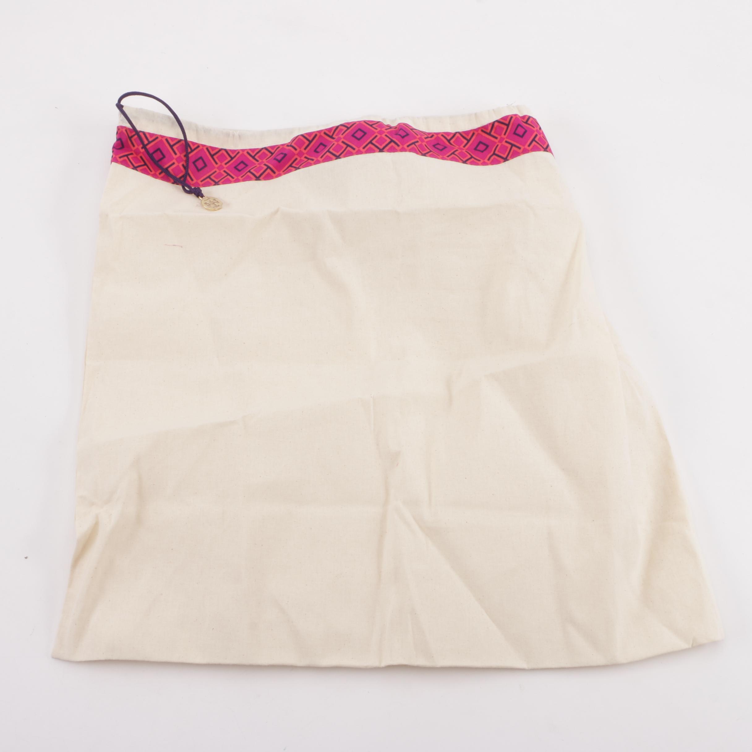 Tory Burch Thea Red Leather and Kate Spade New York Black Nylon Totes