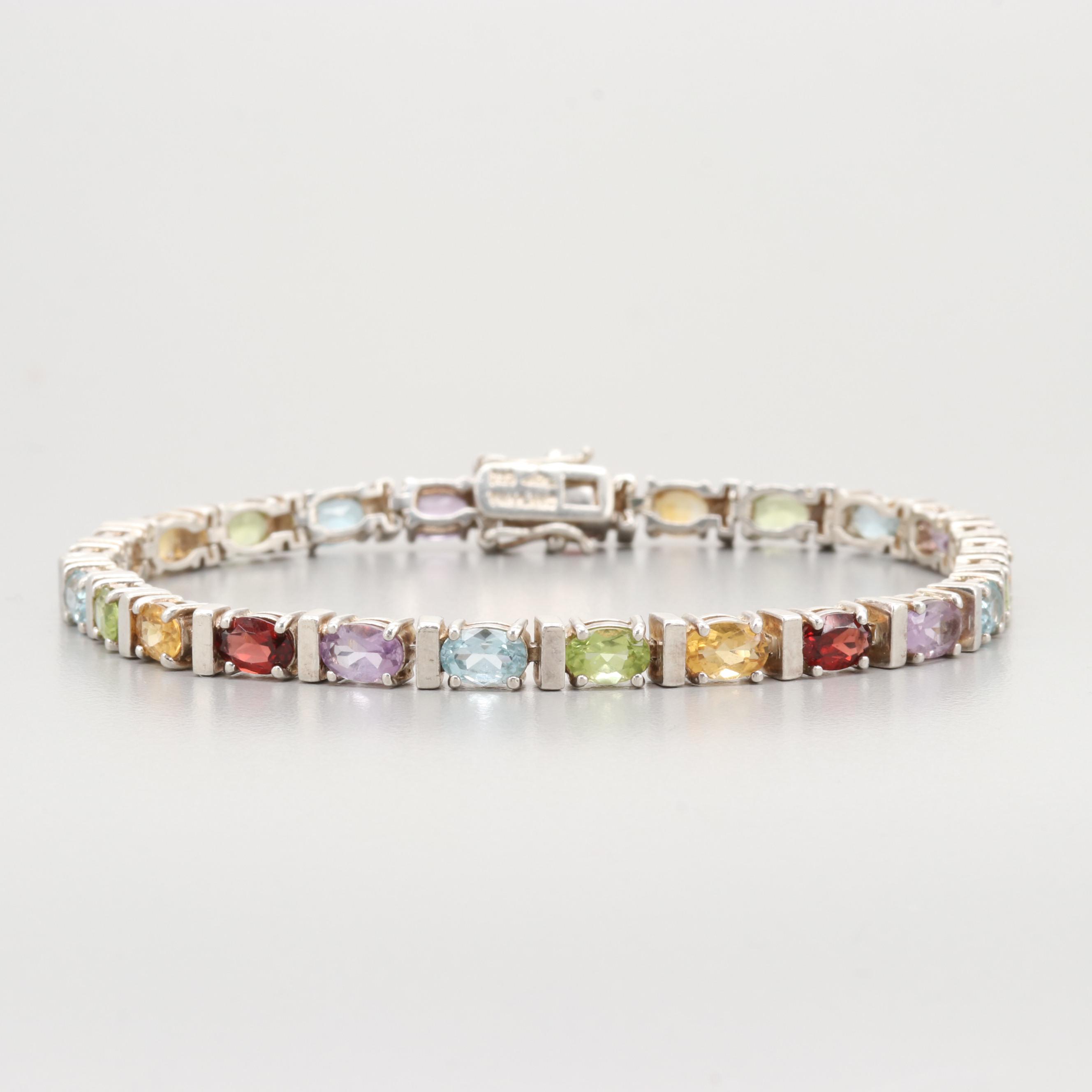 Assorted Sterling Silver Gemstone Costume Jewelry