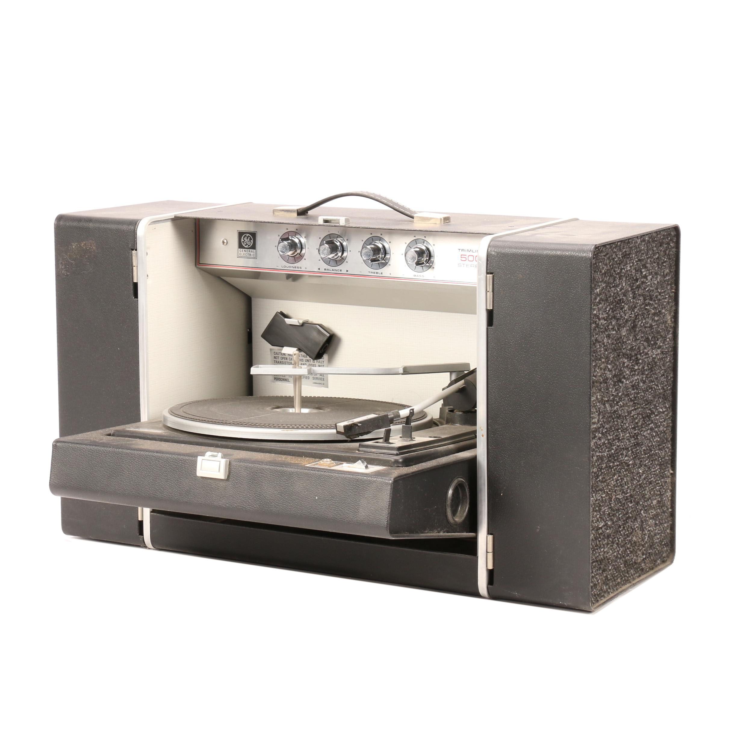 1960s GE Trimline 500 Portable Record Player