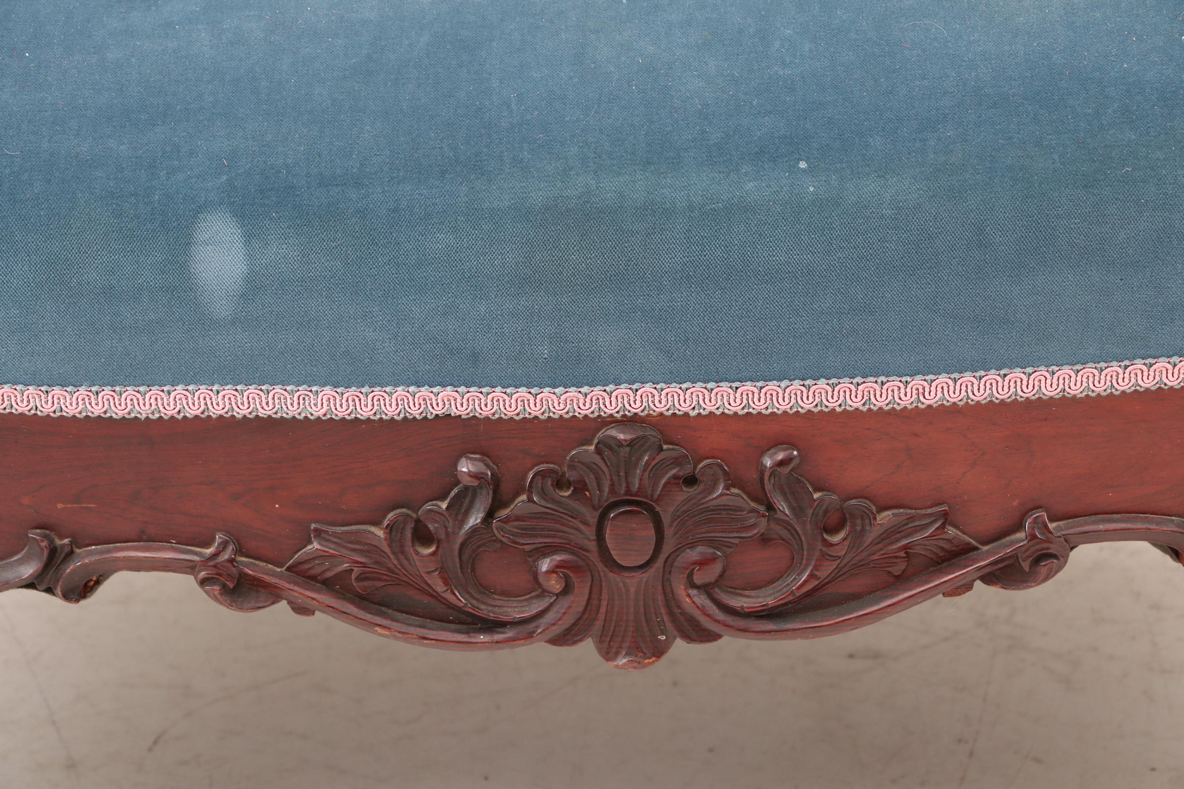 Victorian Rosewood Rococo Revival Settee, Circa 1880
