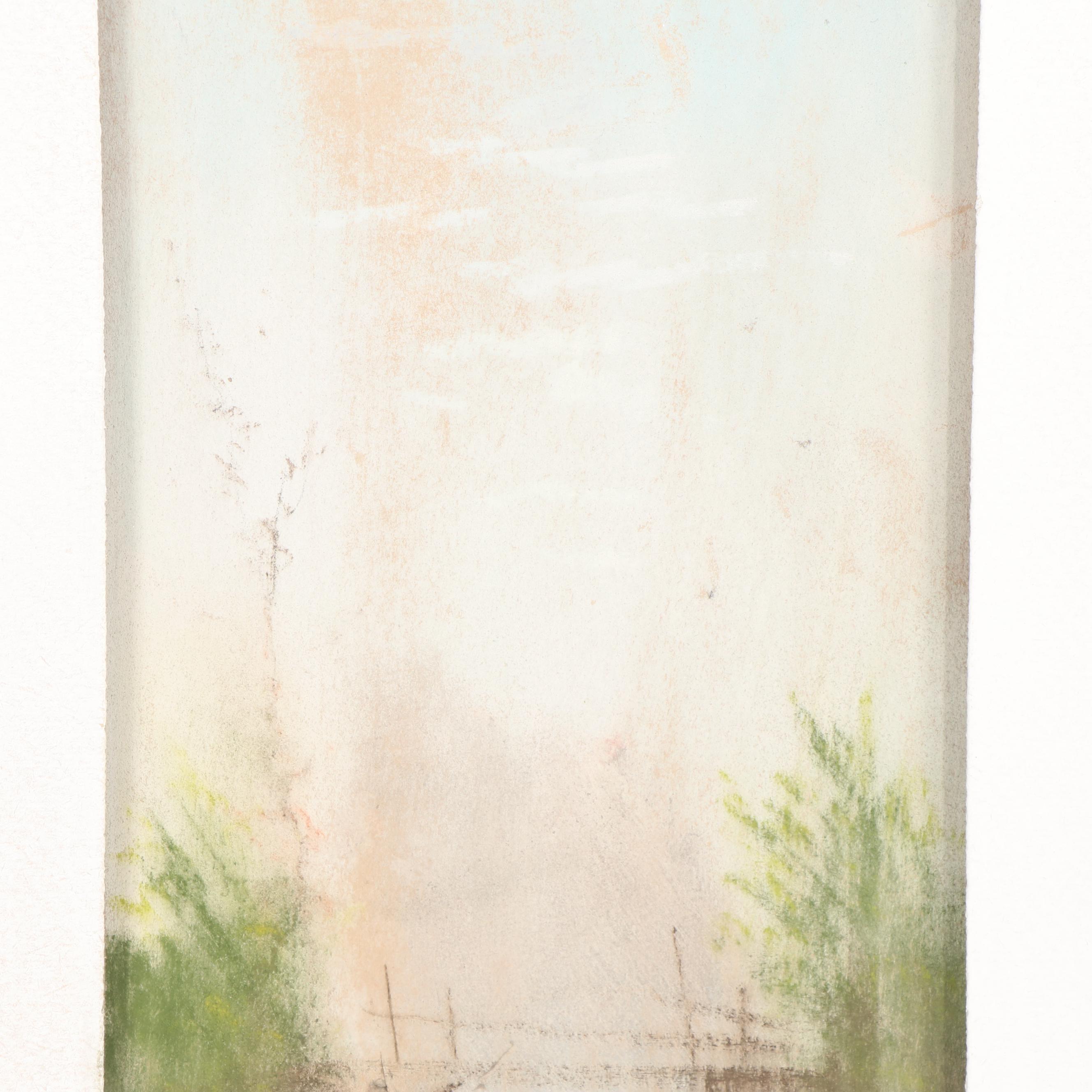 Chalk Pastel Landscape Drawing