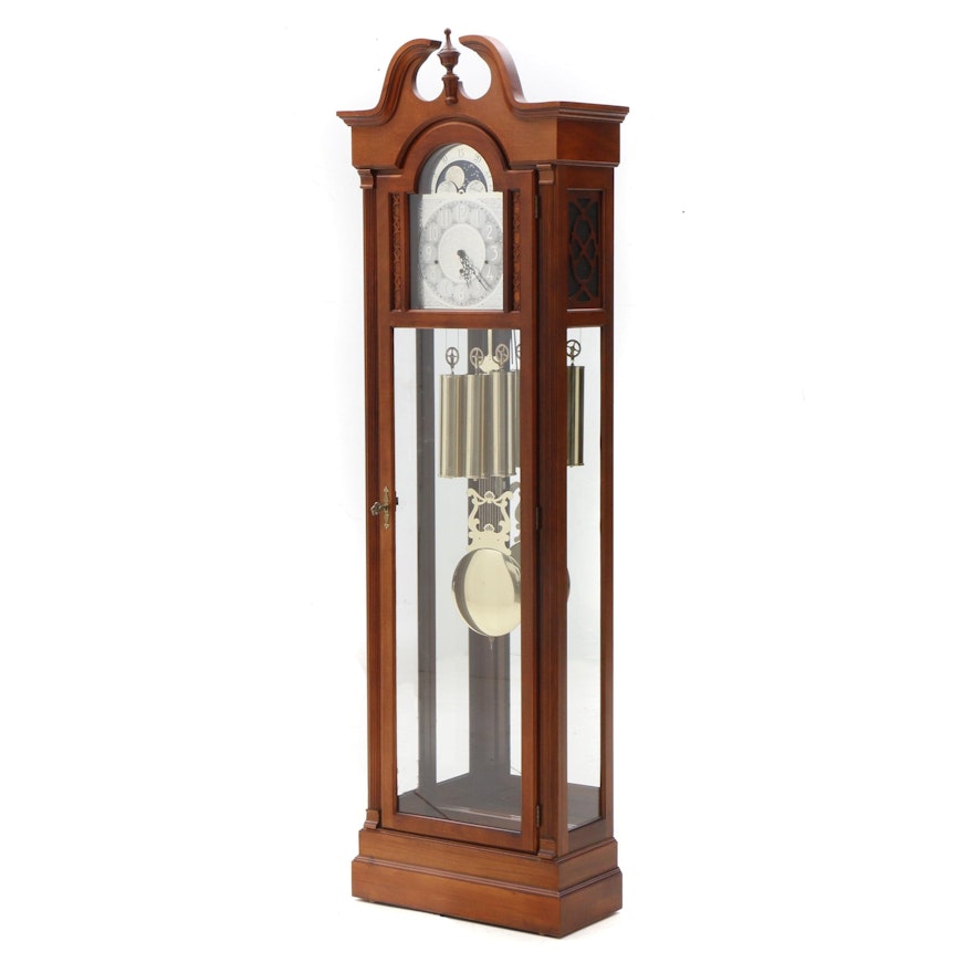 Federal Style Pulaski Grandfather Curio Hall Clock