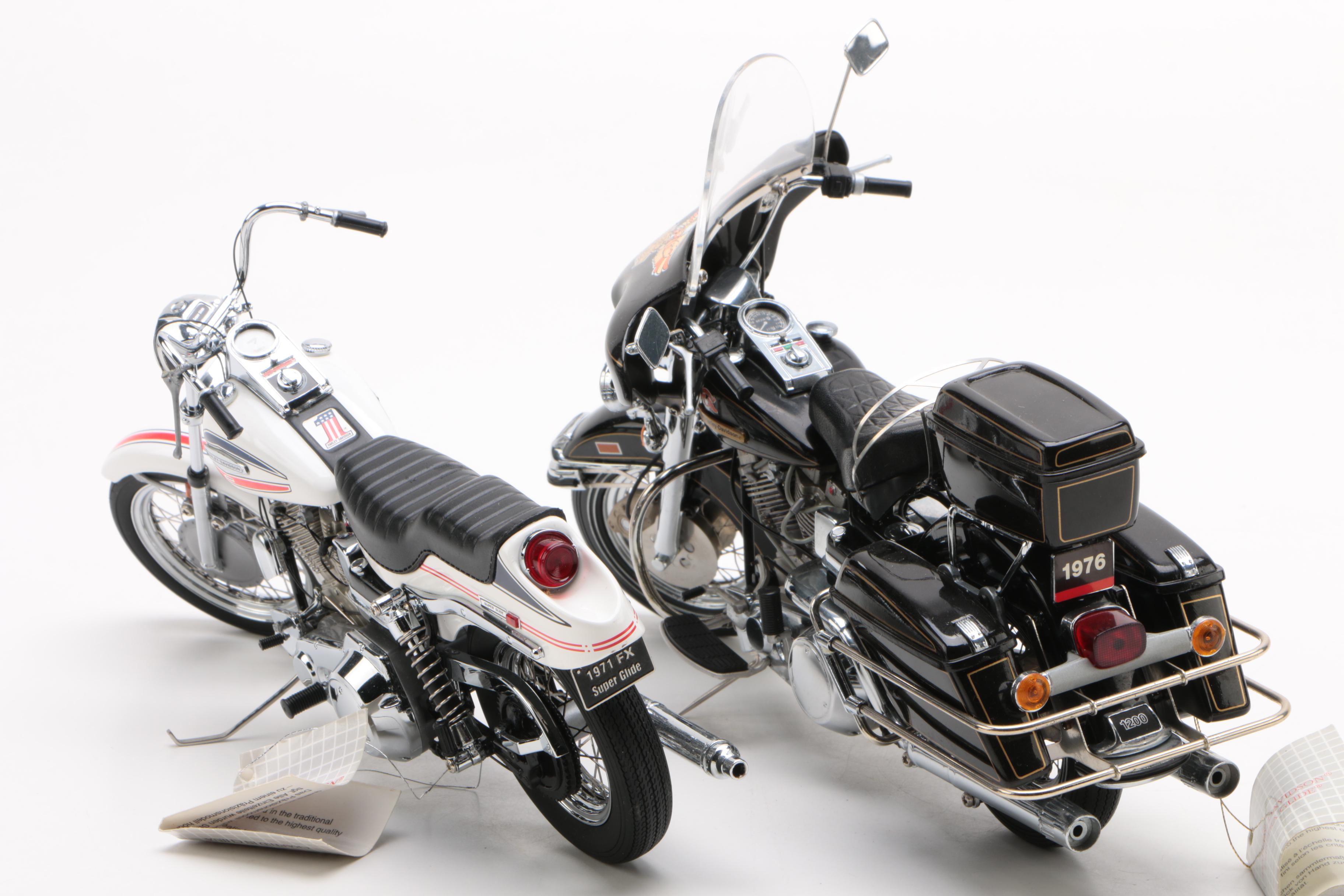 Harley Davidson Scale Model Motorcycles by the Franklin Mint
