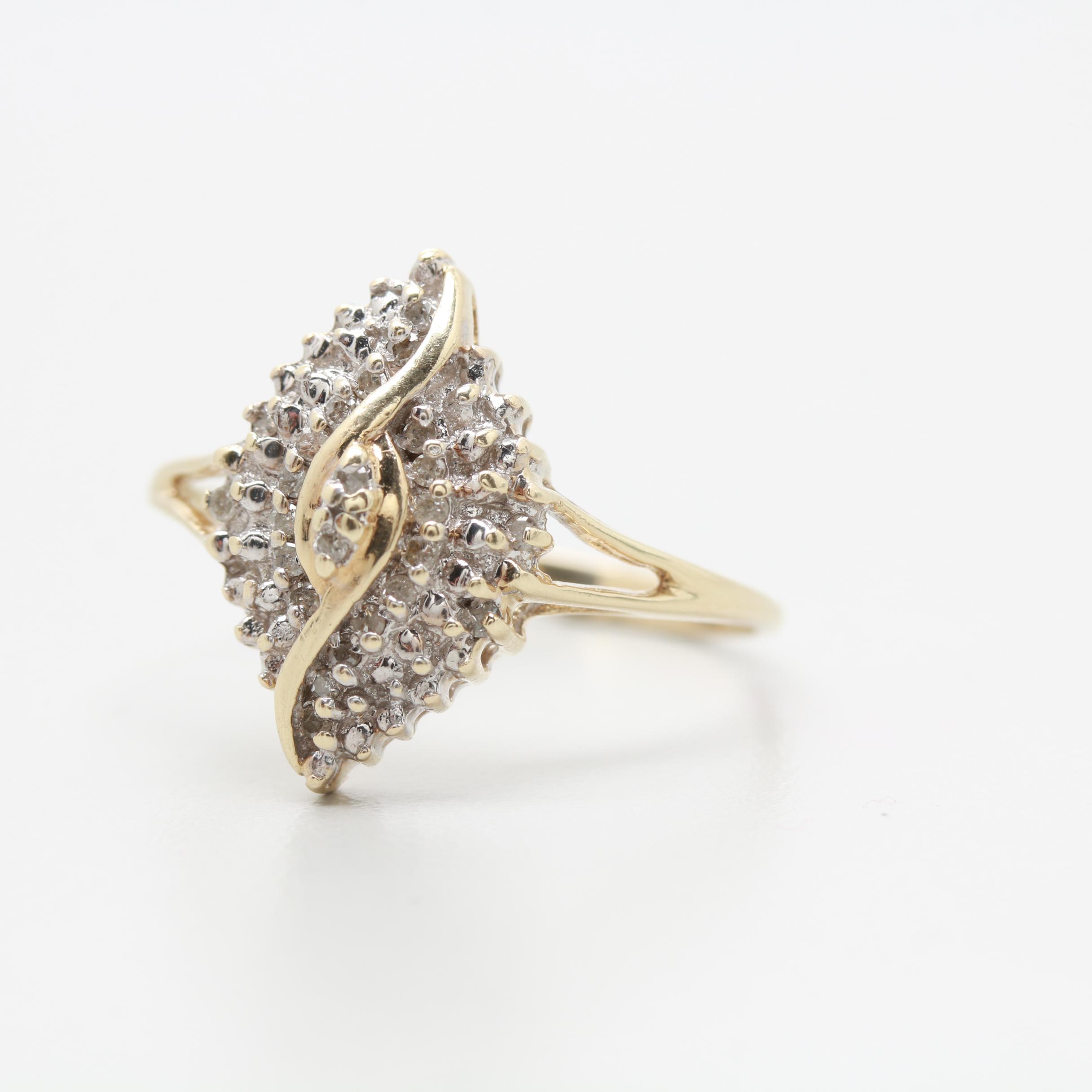 10K Yellow Gold Diamond Ring