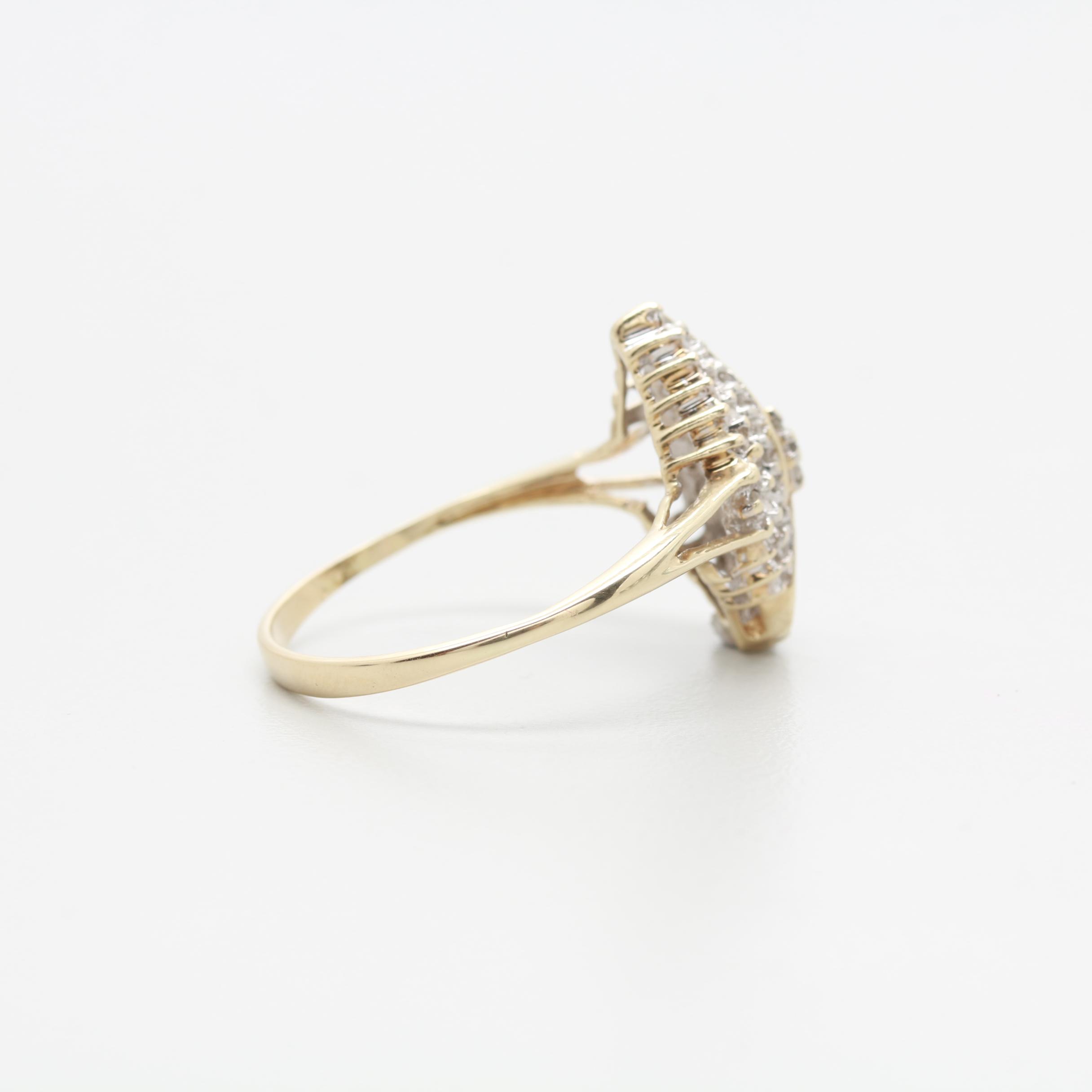 10K Yellow Gold Diamond Ring