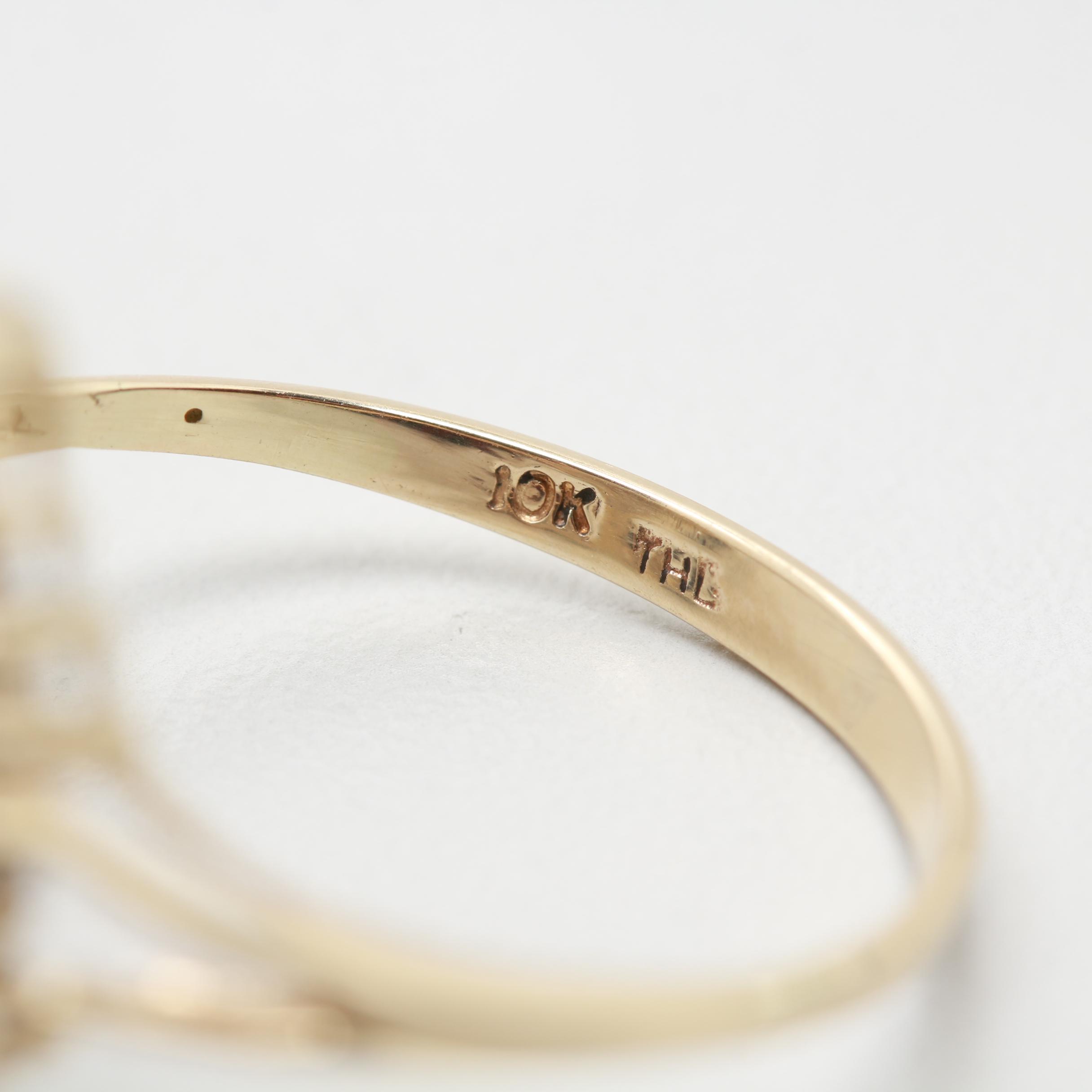 10K Yellow Gold Diamond Ring