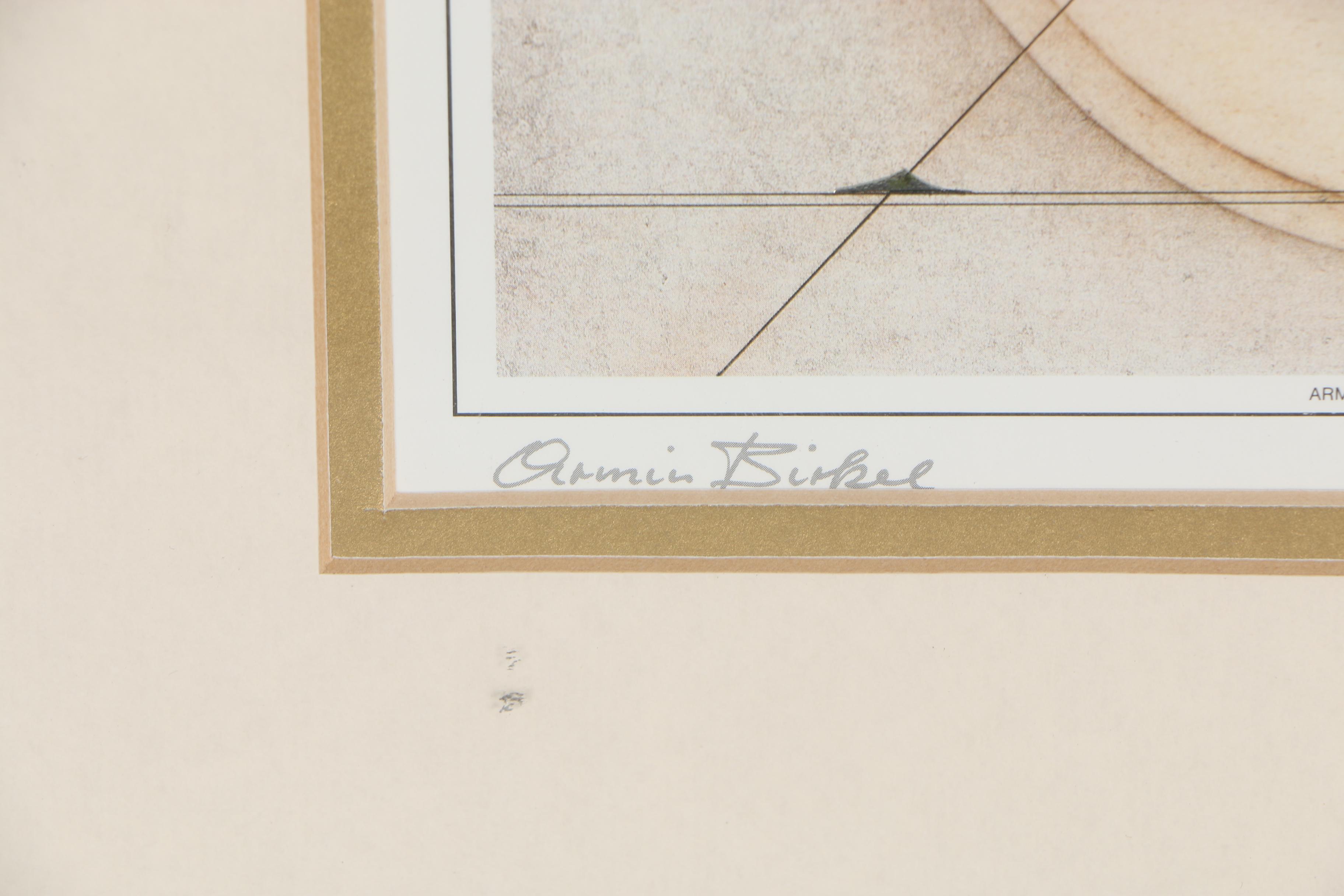 Armin Birkel Offset Lithograph "Studie fur Piano"