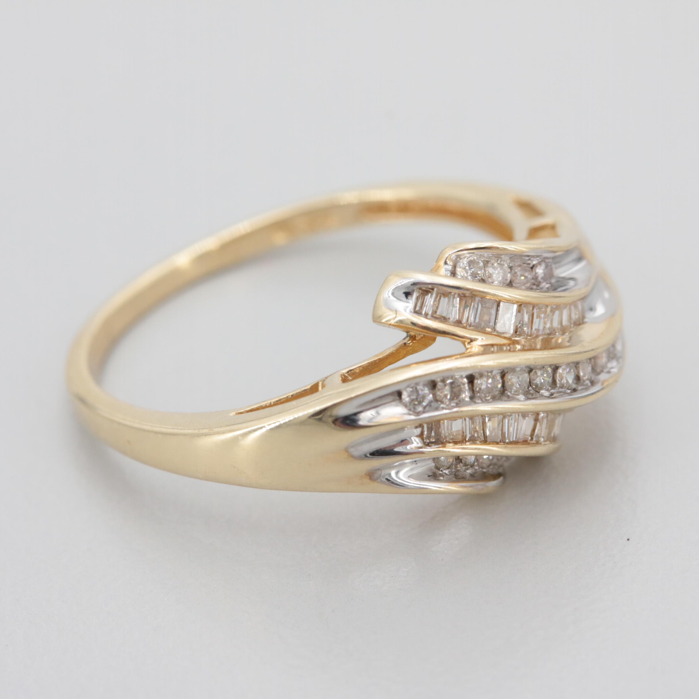 10K Yellow Gold Diamond Ring
