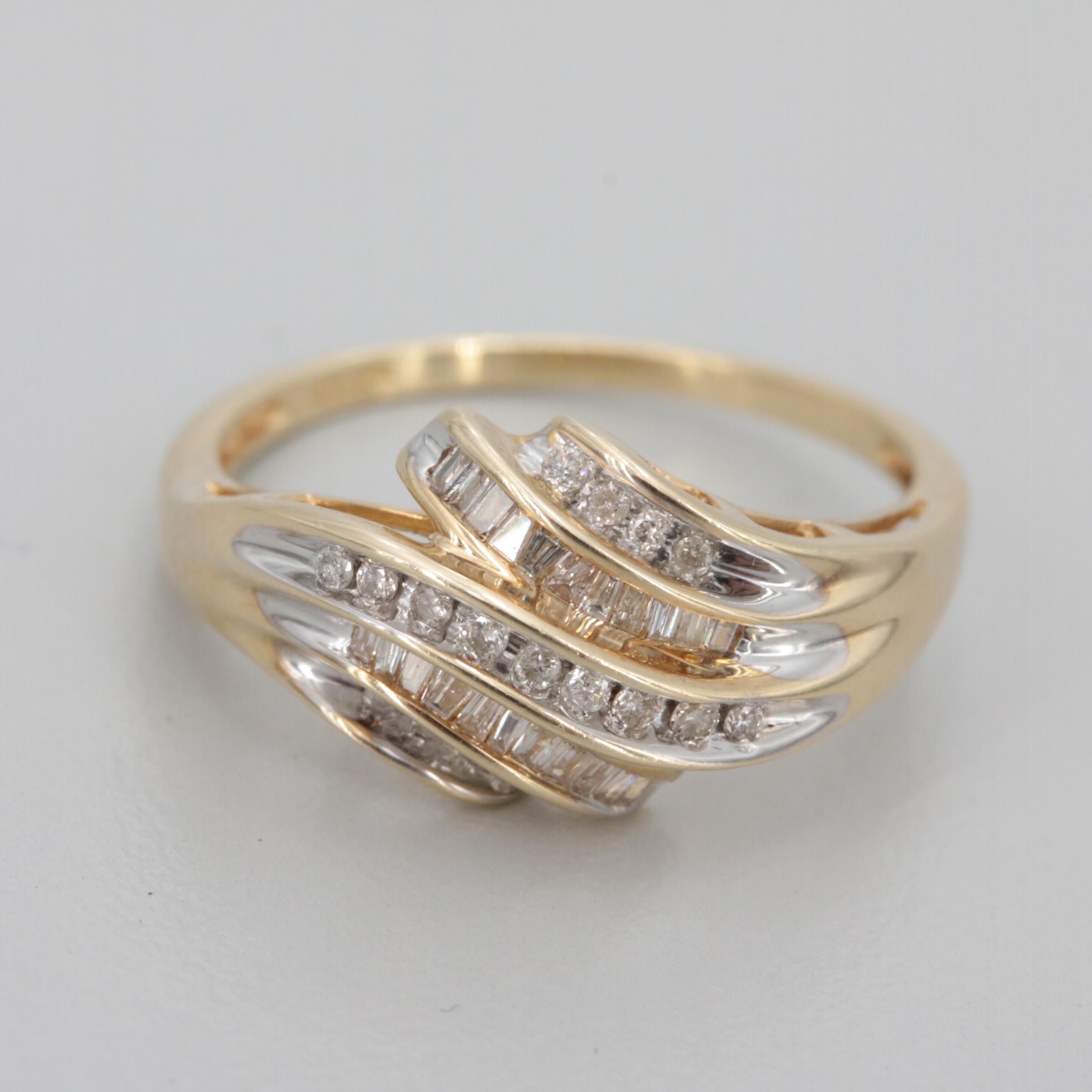 10K Yellow Gold Diamond Ring