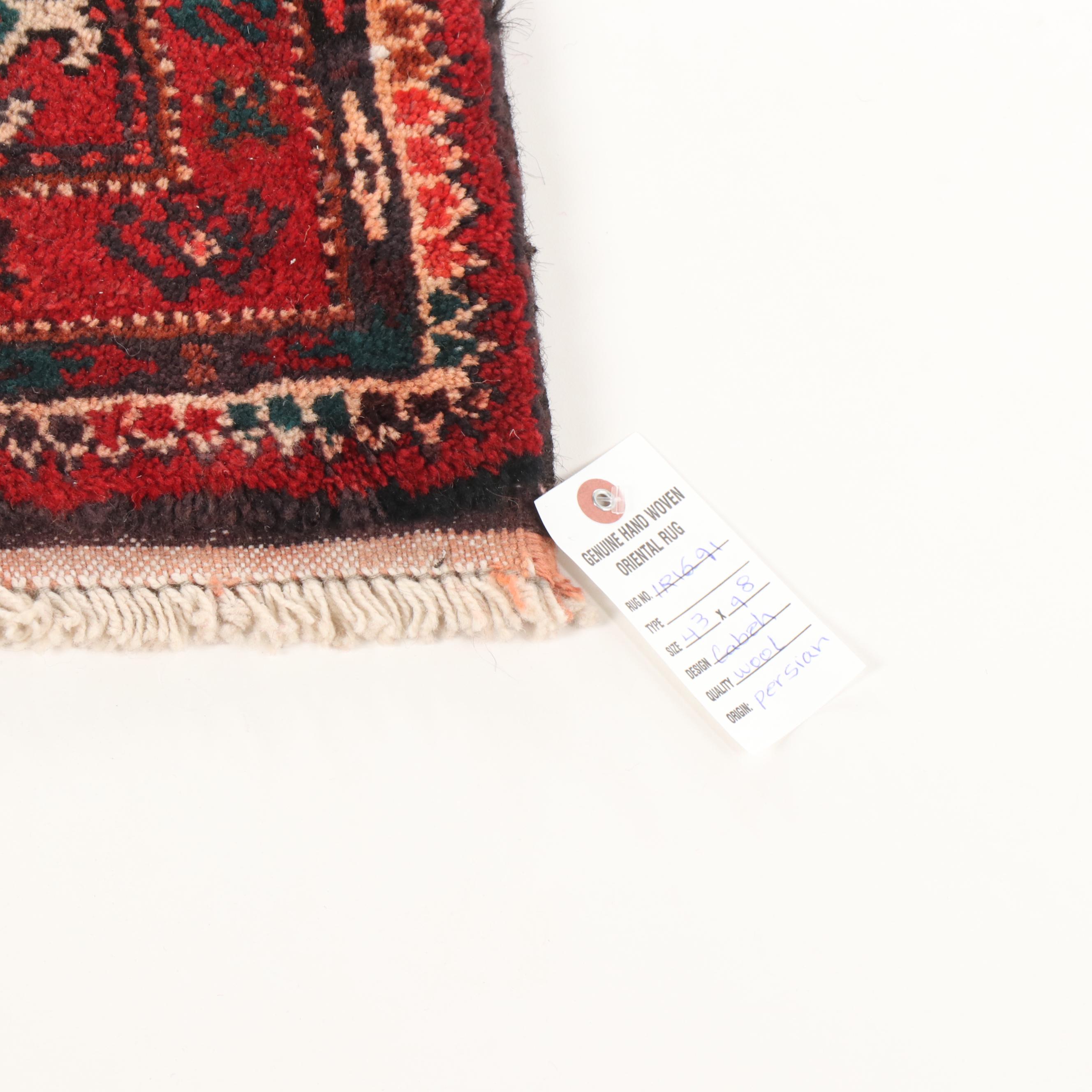 Hand-Knotted Persian Bokhara Wool Carpet Runner