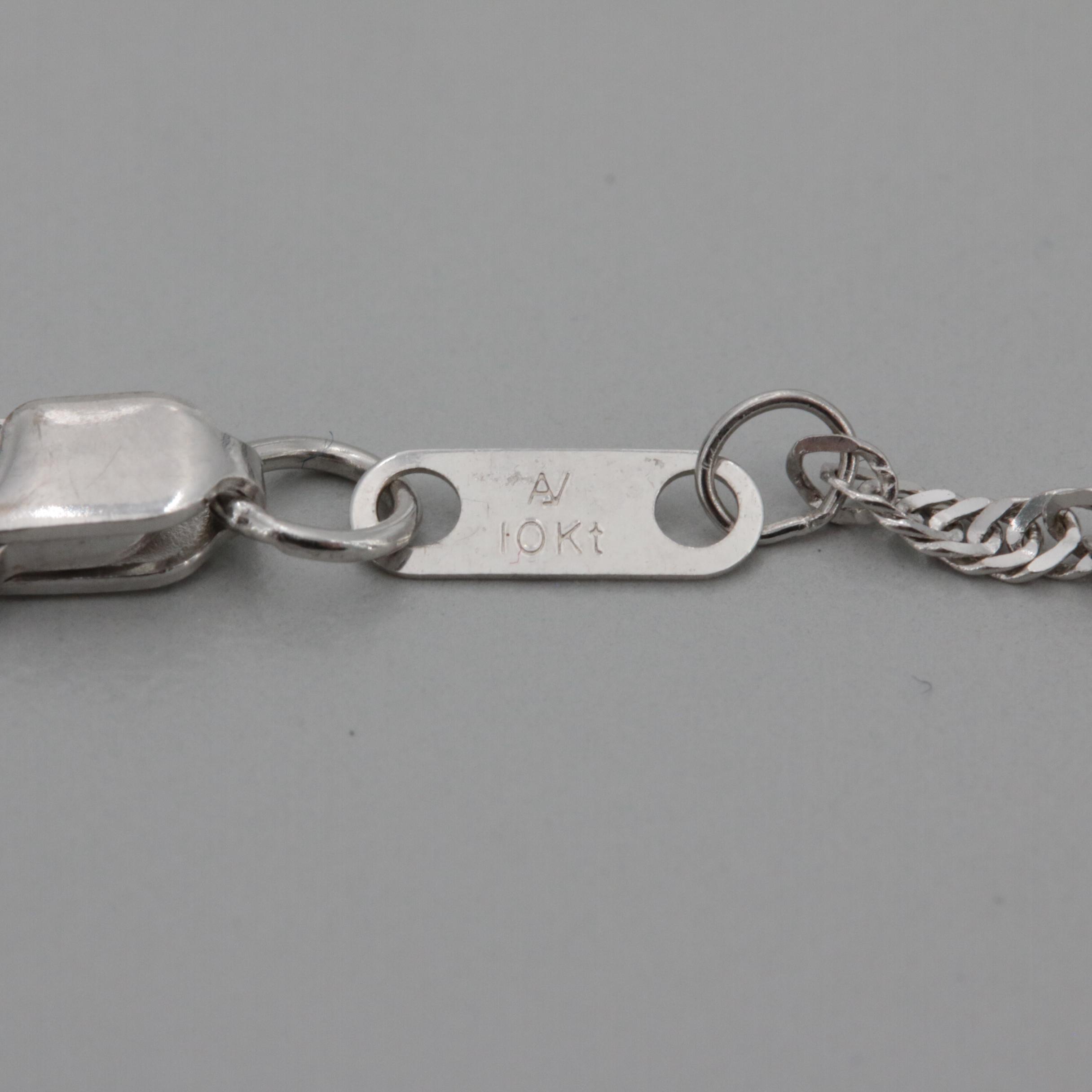 10K White Gold Synthetic Opal, Blue Topaz and Diamond Necklace and Earrings Set