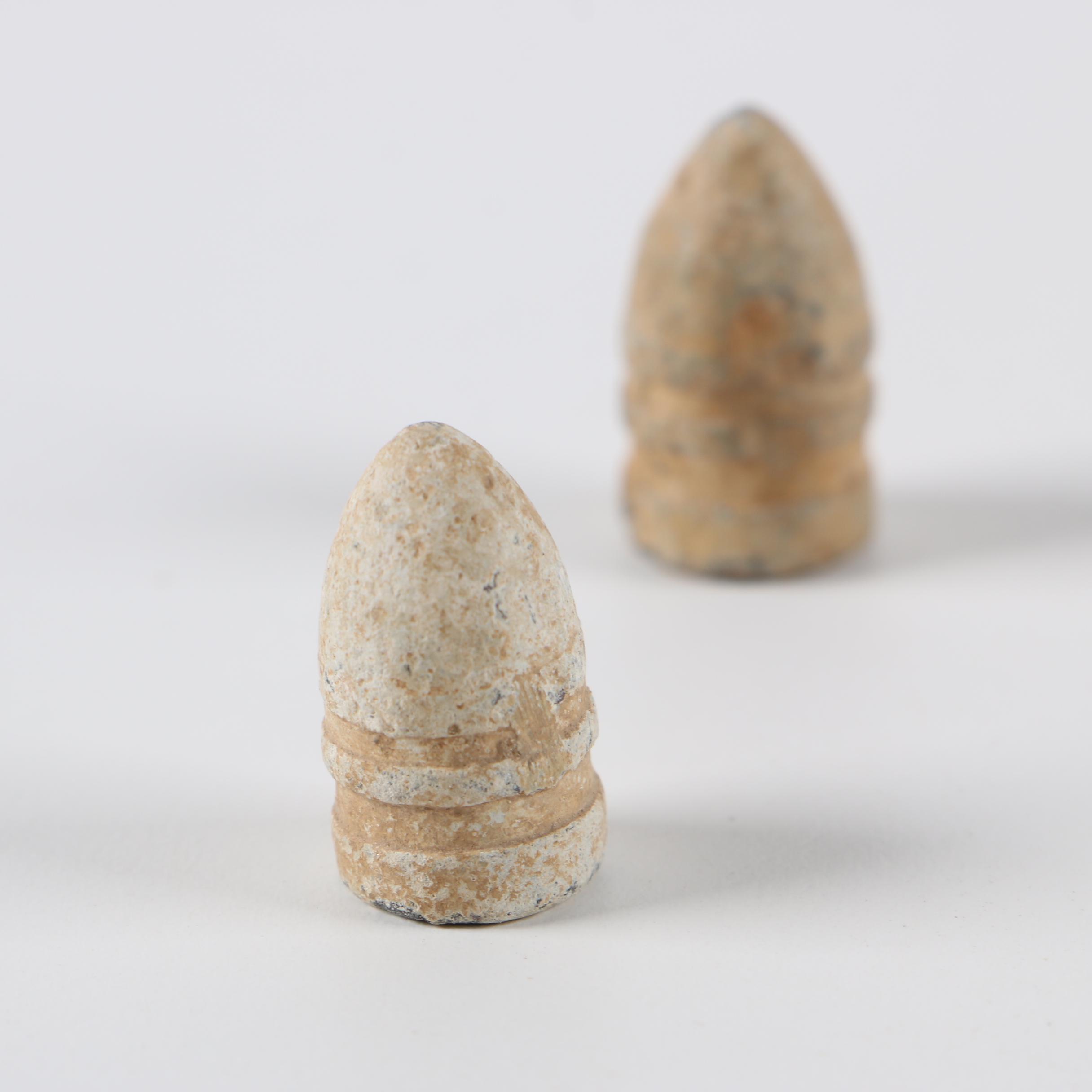 Civil War Era .52 Caliber Sharps Carbine Rifle Bullets and Melted Metal