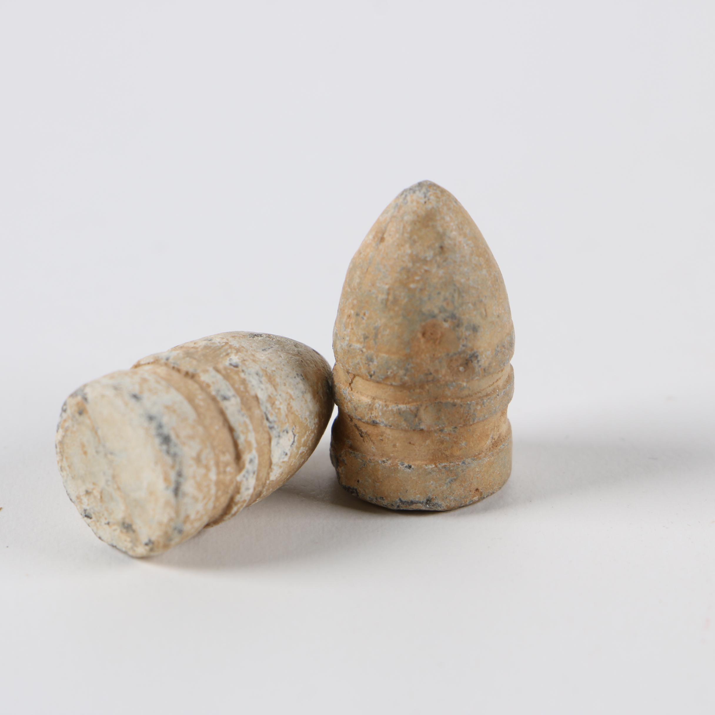 Civil War Era .52 Caliber Sharps Carbine Rifle Bullets and Melted Metal