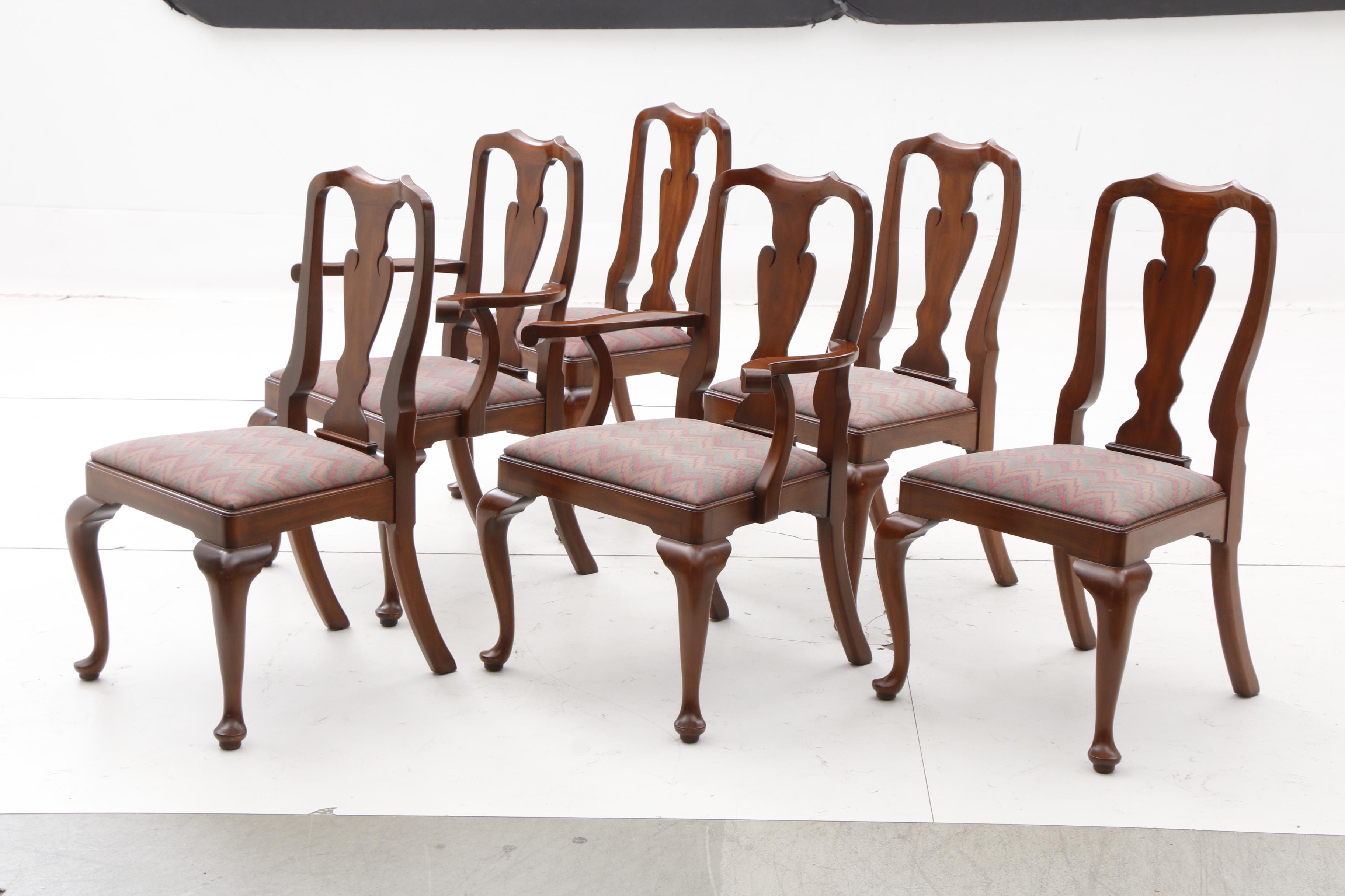 Henkel-Harris Manufactured Queen Anne Style Dining Set With Six Chairs
