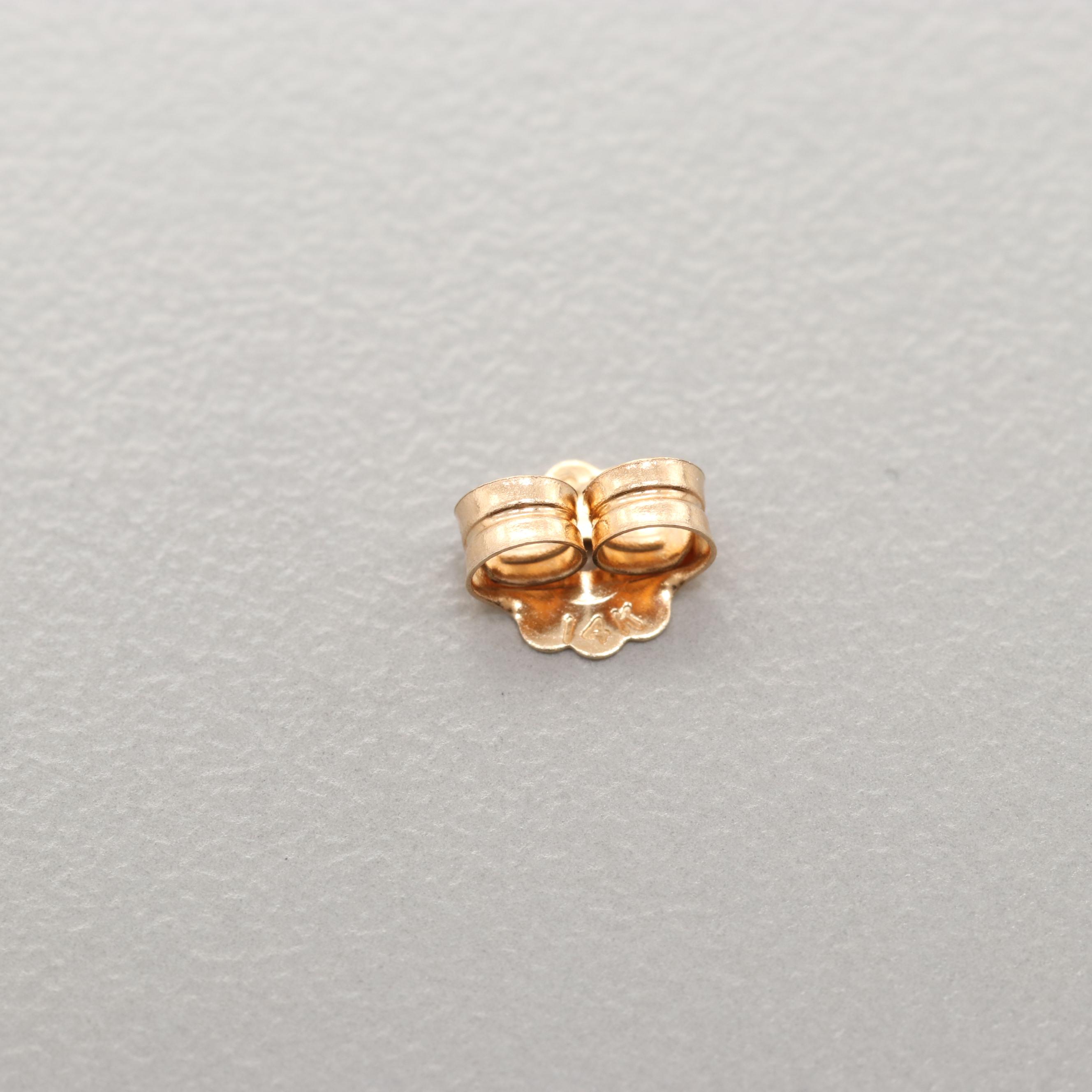 14K Yellow Gold Topaz Stud Earrings