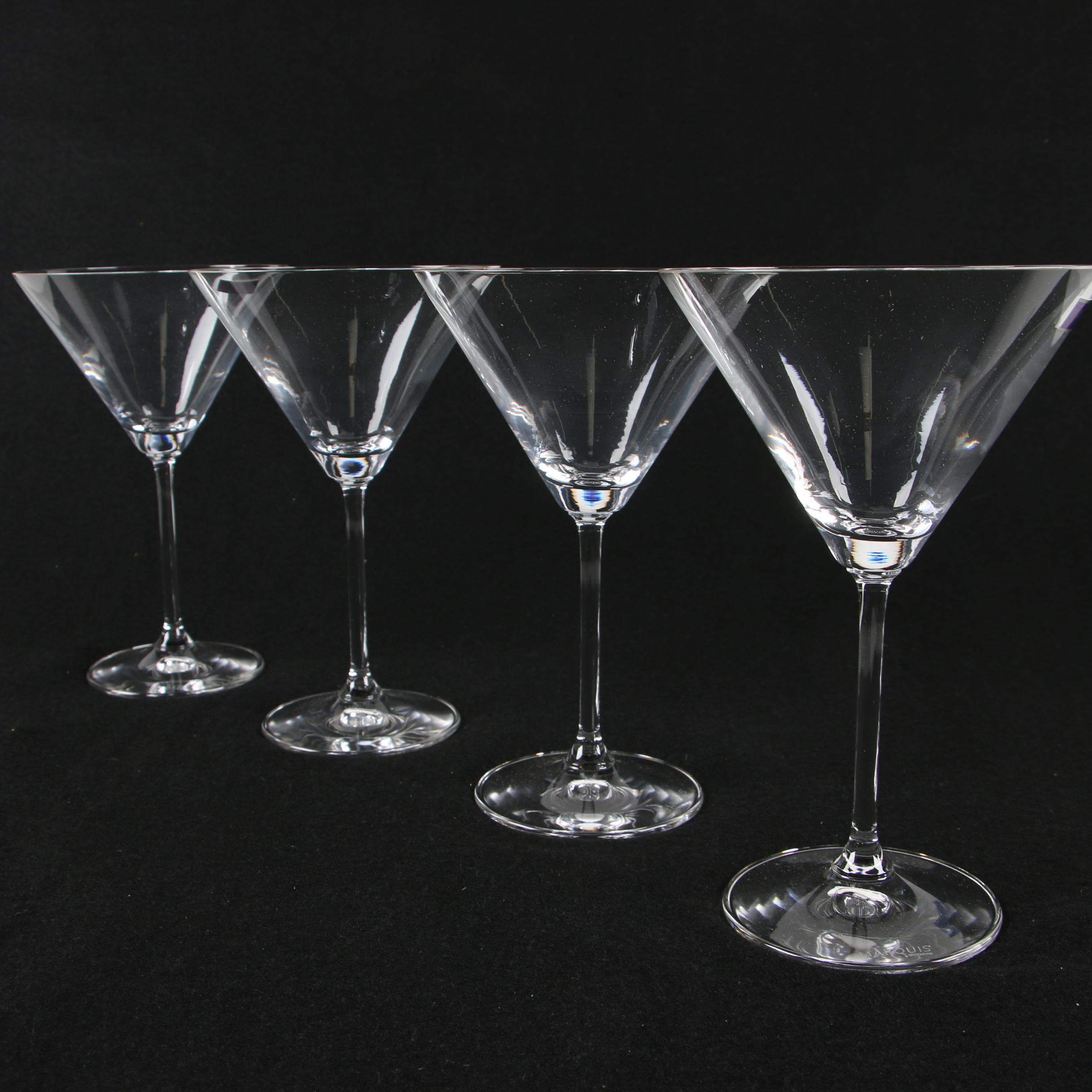 Marquis by Waterford Martini Glasses with "Brookside" Iced Beverage Set