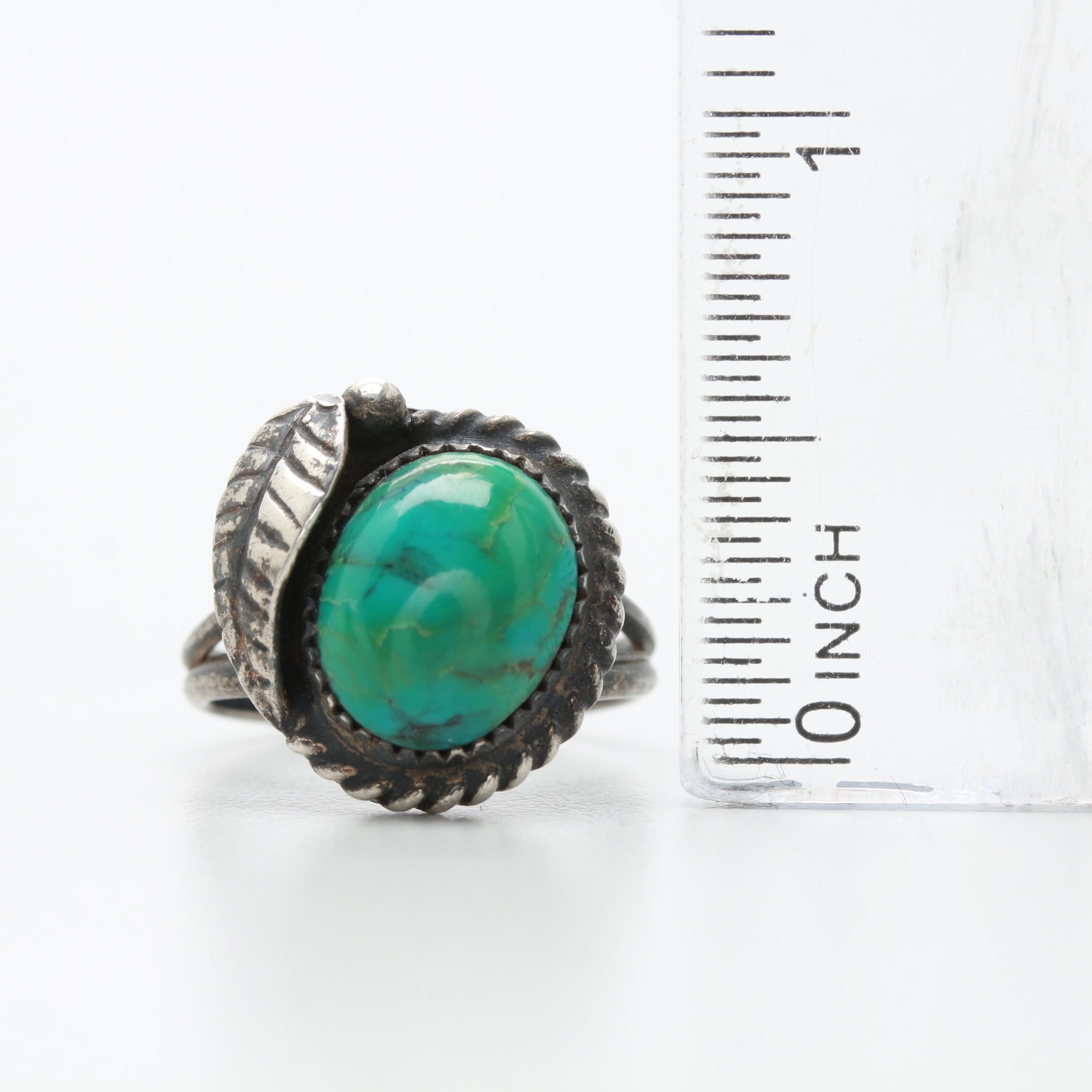 Southwestern Sterling Silver Turquoise Ring
