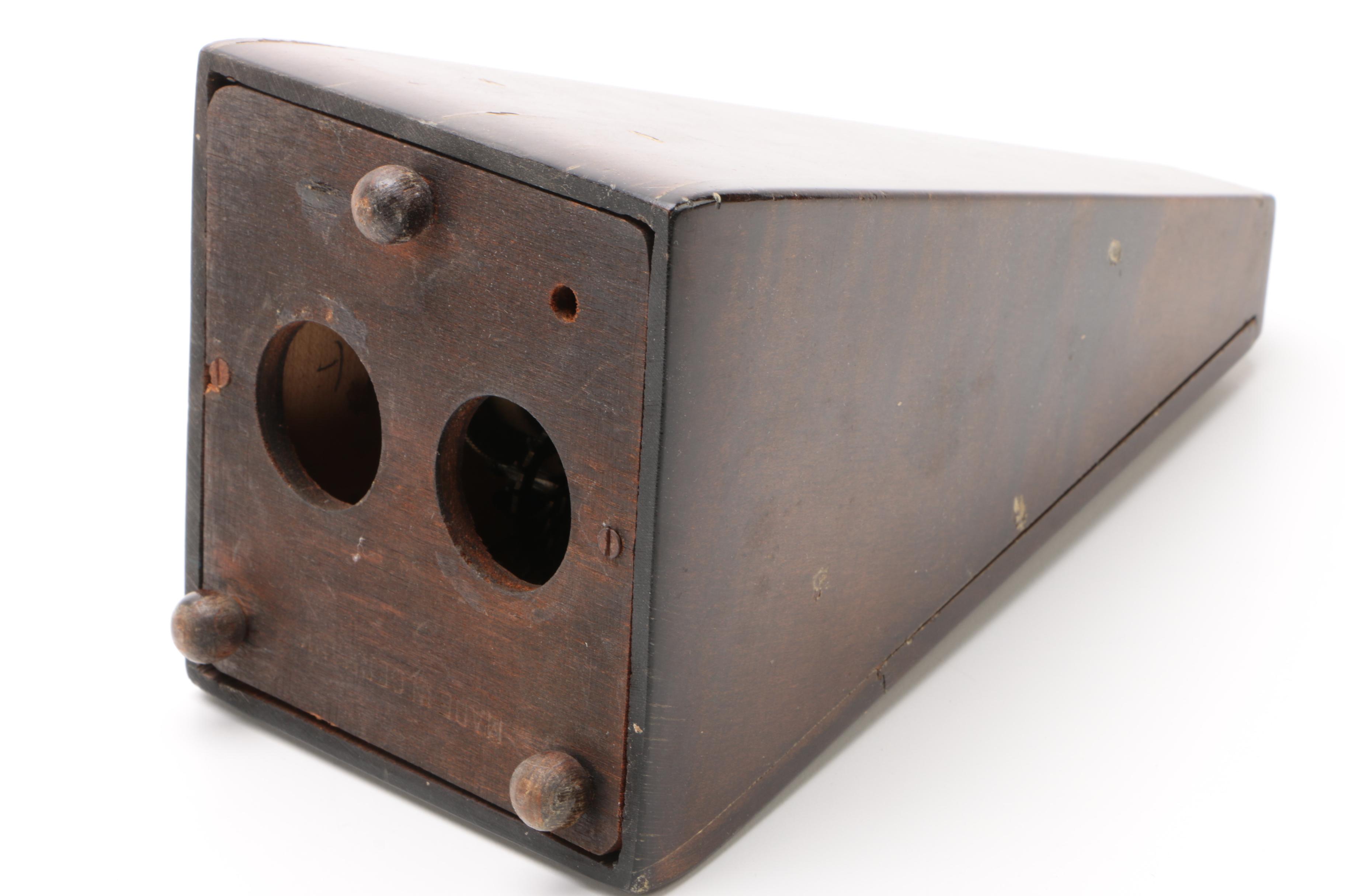 Vintage M.C. Tilley & Co. Wooden Trunk with Sheet Music and Wittner Metronome