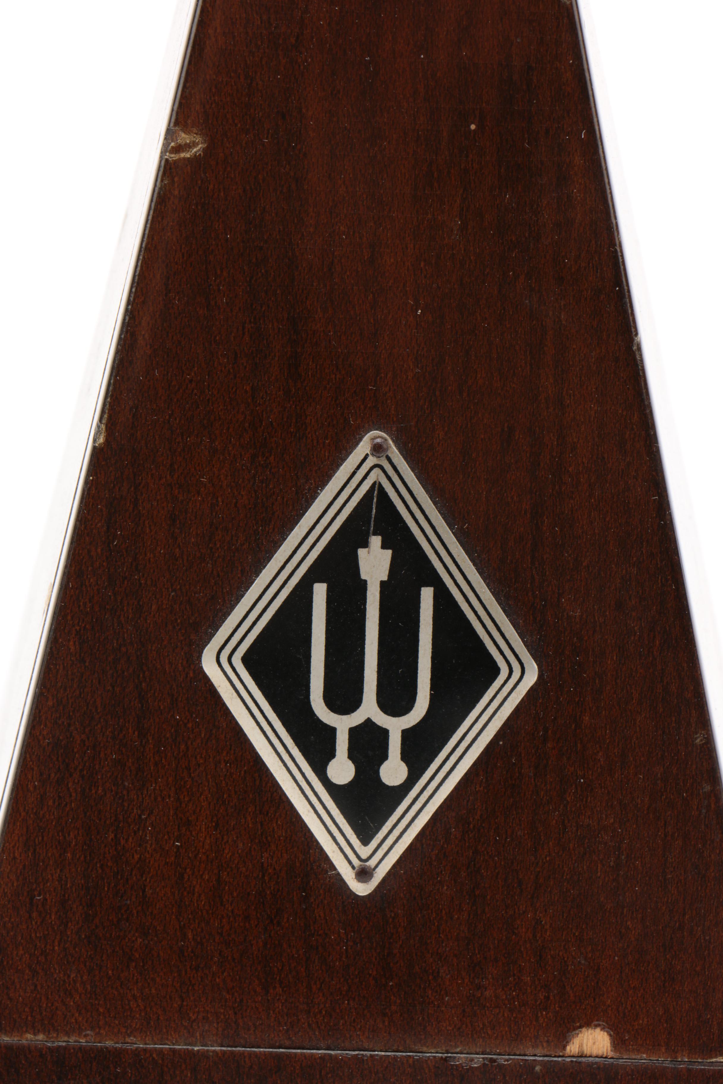 Vintage M.C. Tilley & Co. Wooden Trunk with Sheet Music and Wittner Metronome