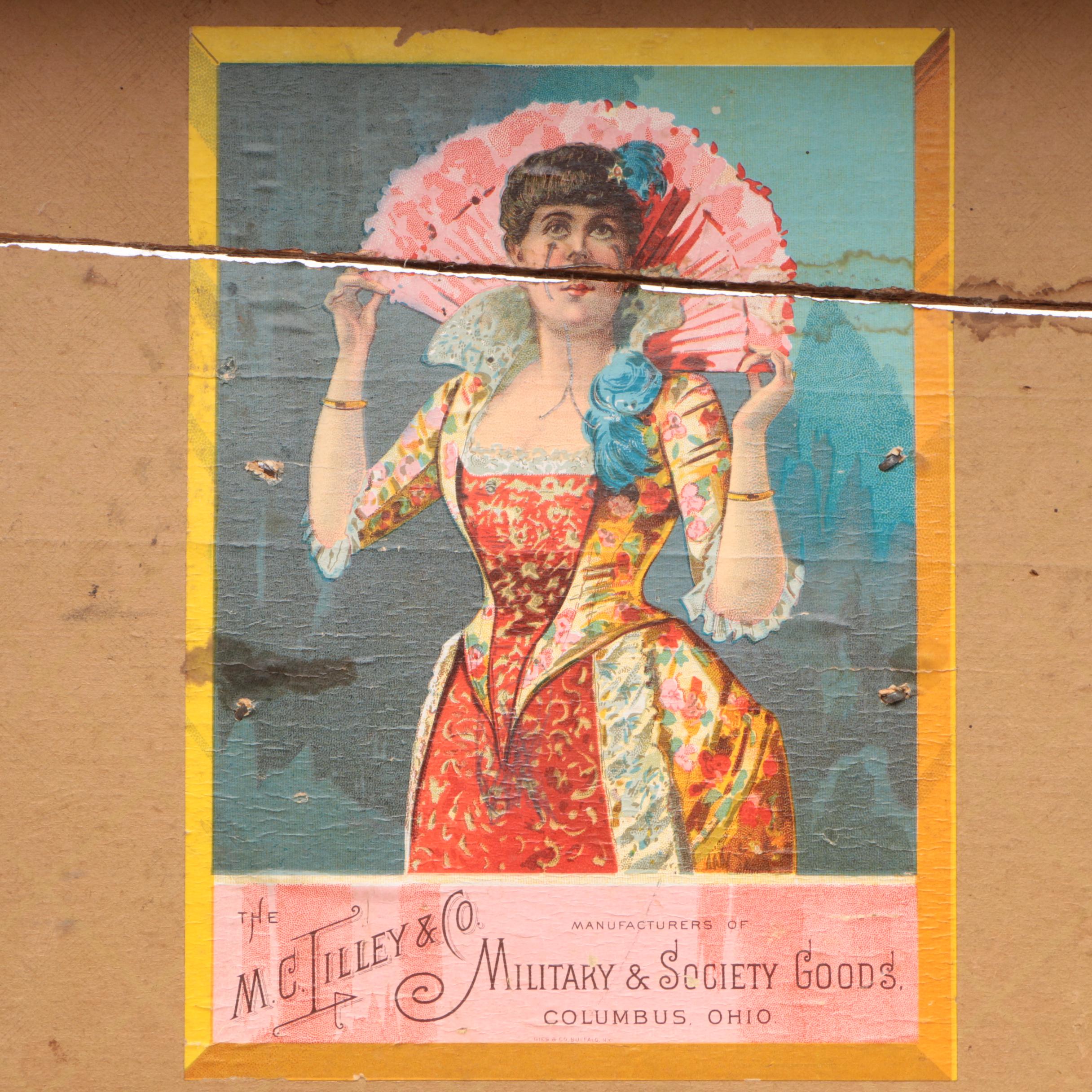 Vintage M.C. Tilley & Co. Wooden Trunk with Sheet Music and Wittner Metronome