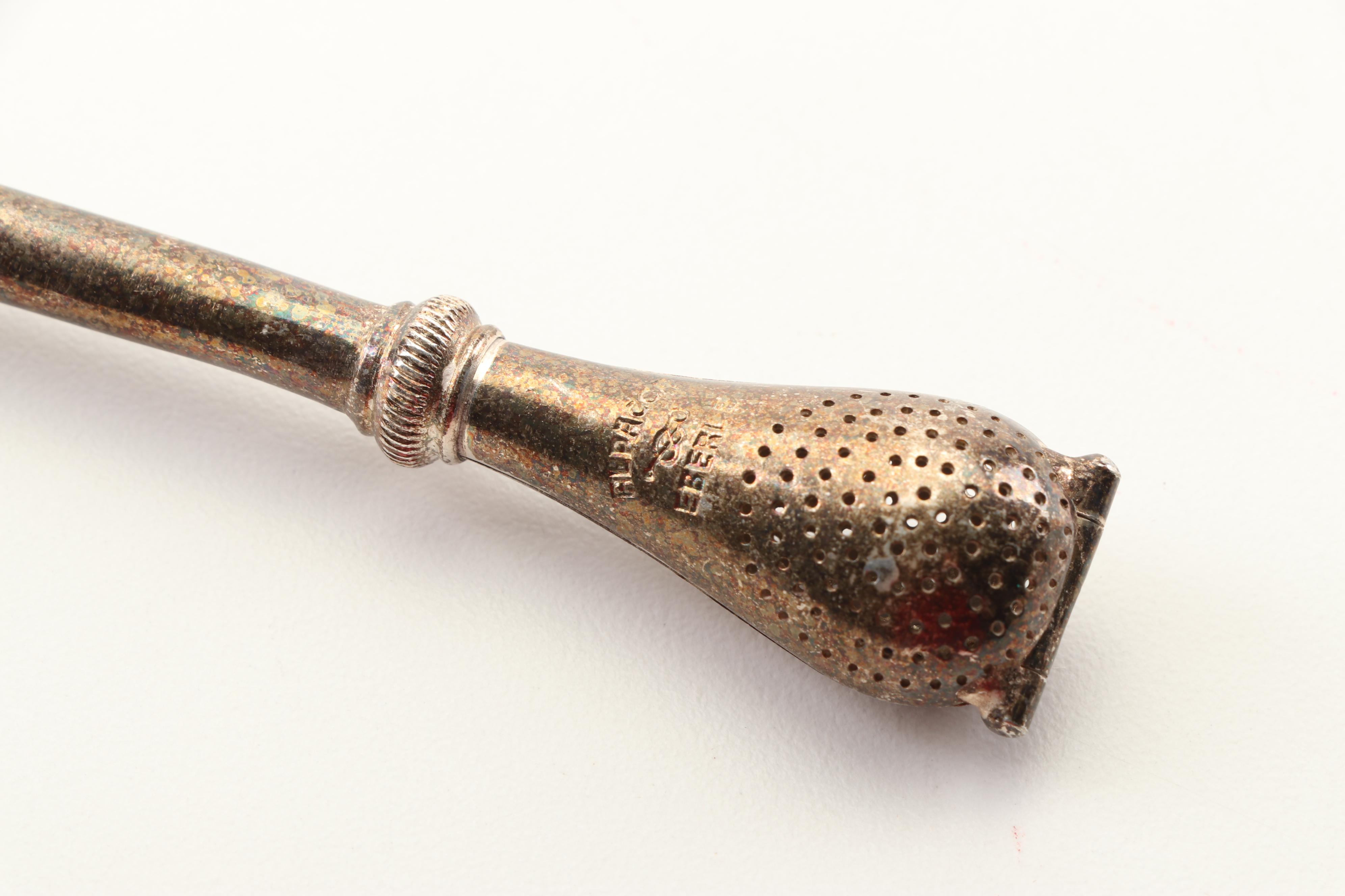 Silver Plate and Sterling Tea Infusers with Alpacca Silver Yerba Mate Straw