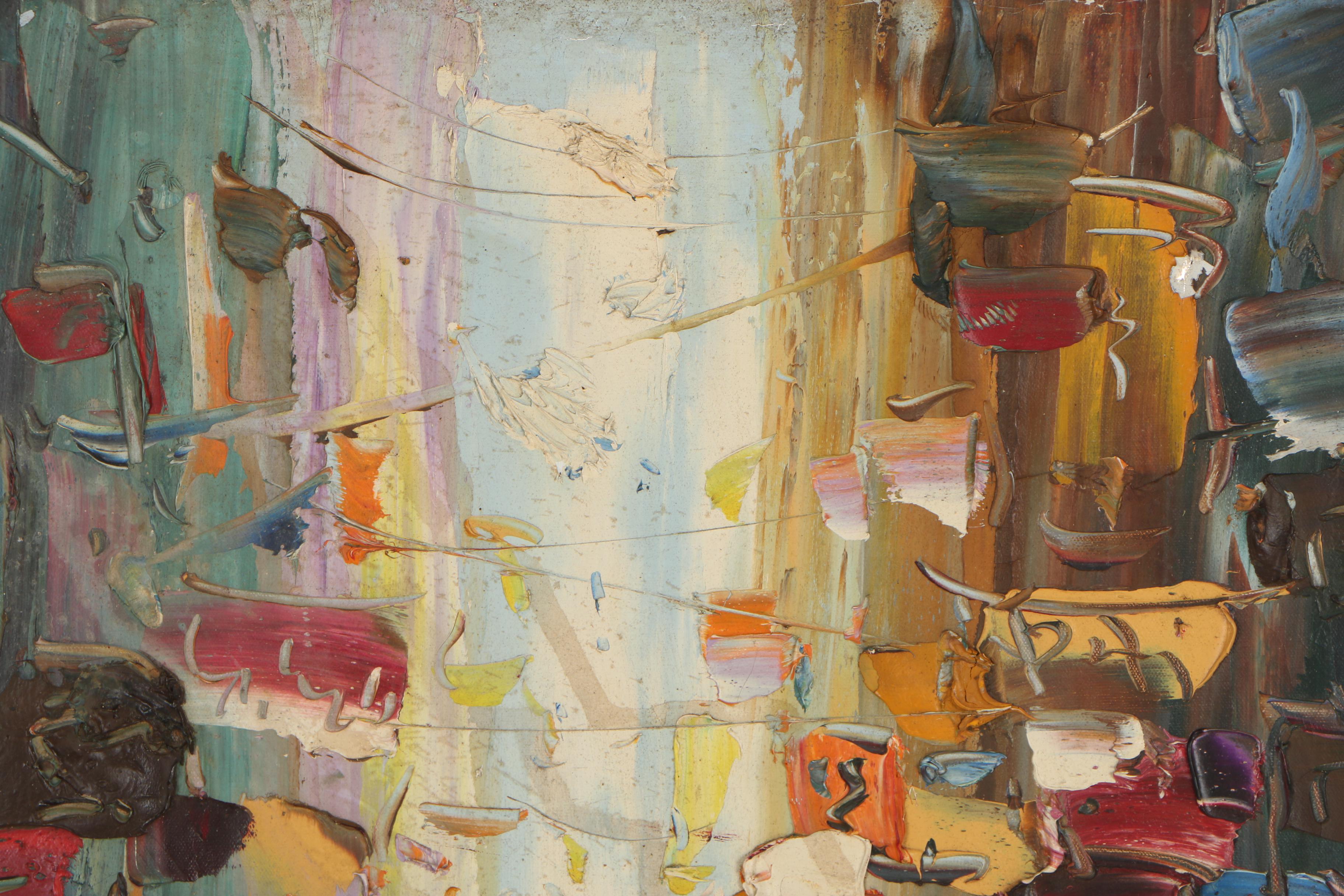 Manuel Muñoz Ruiz Oil Painting of a Street Scene