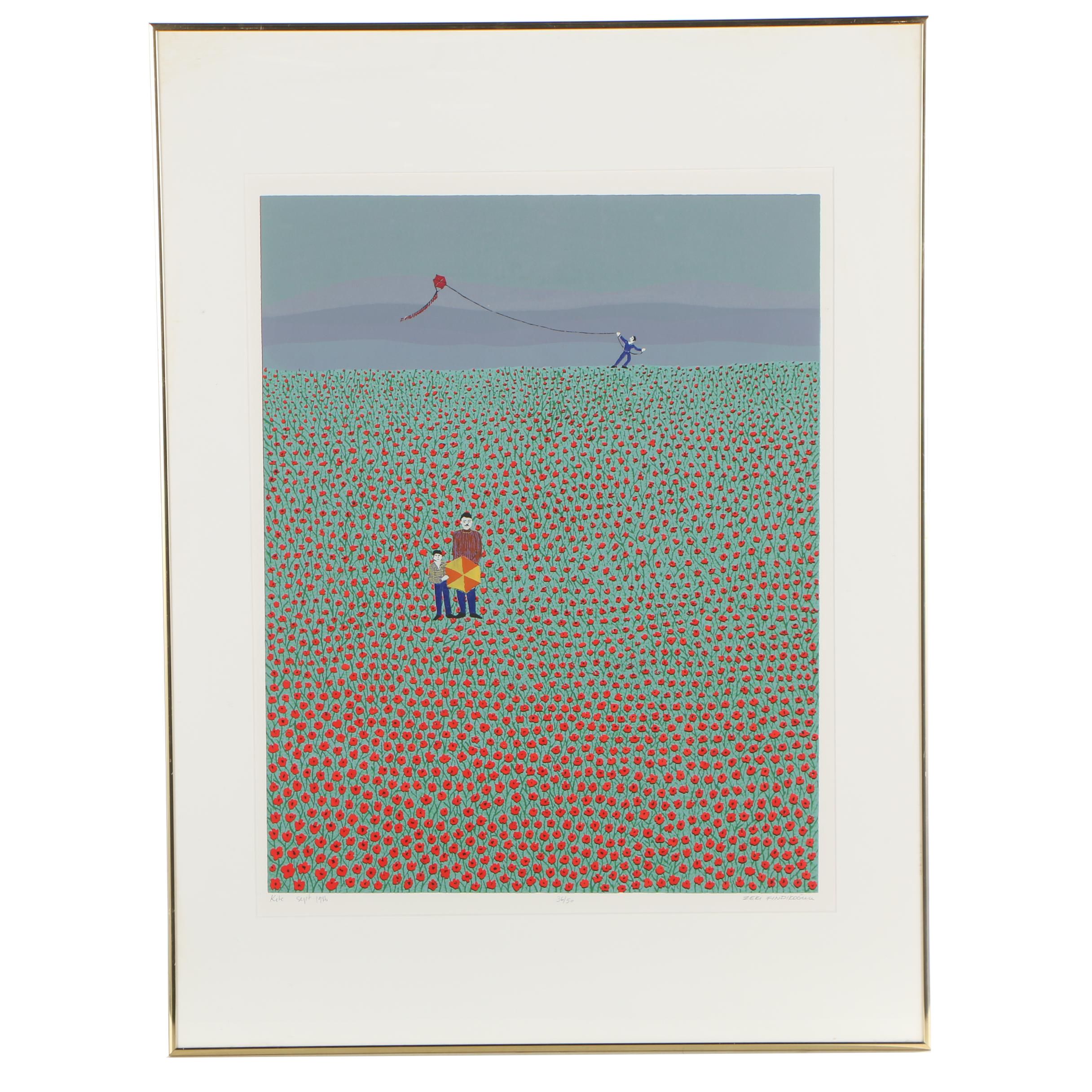 Zeki Findikoglu Serigraph "Kite"