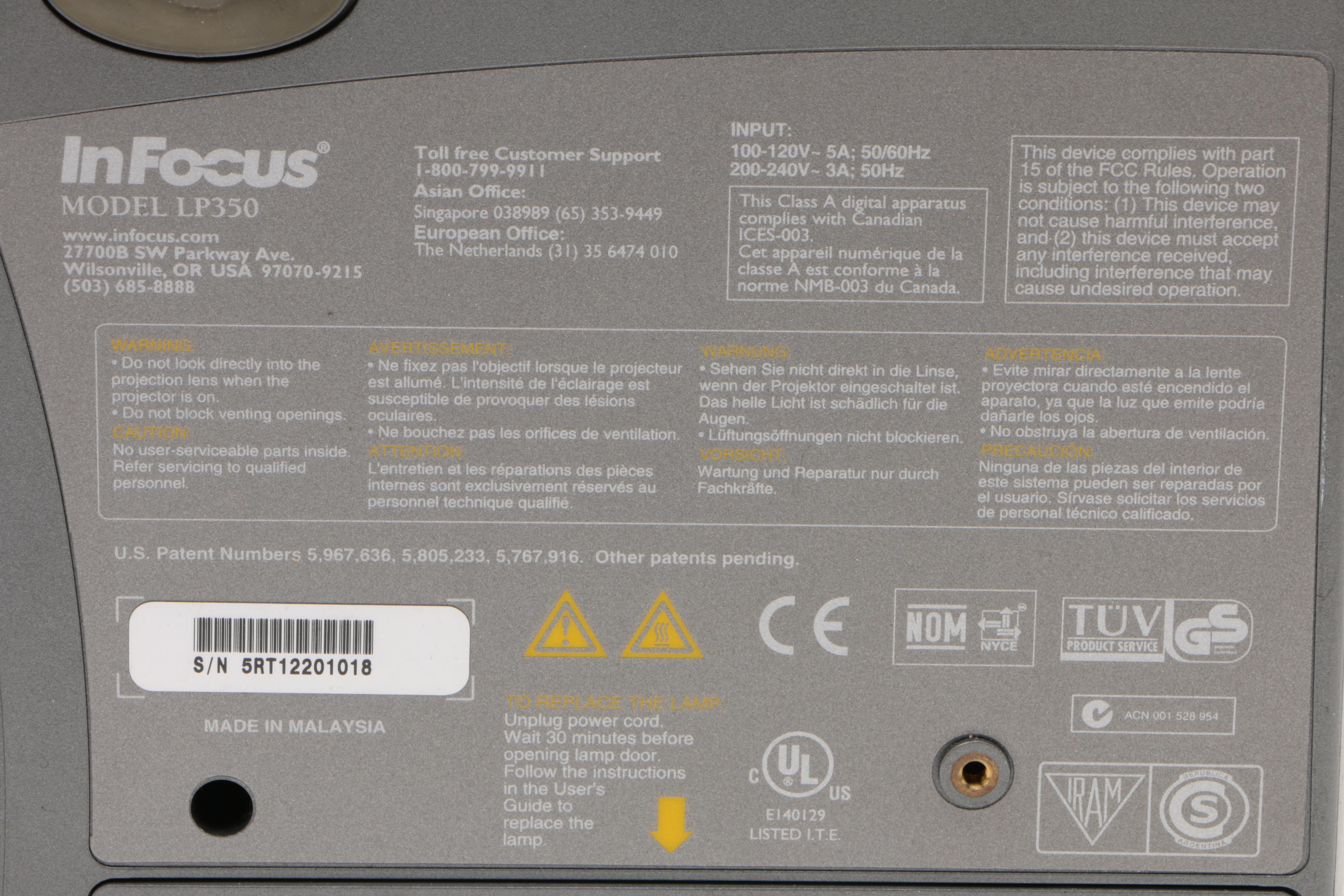 InFocus LP350 DLP Video Projector