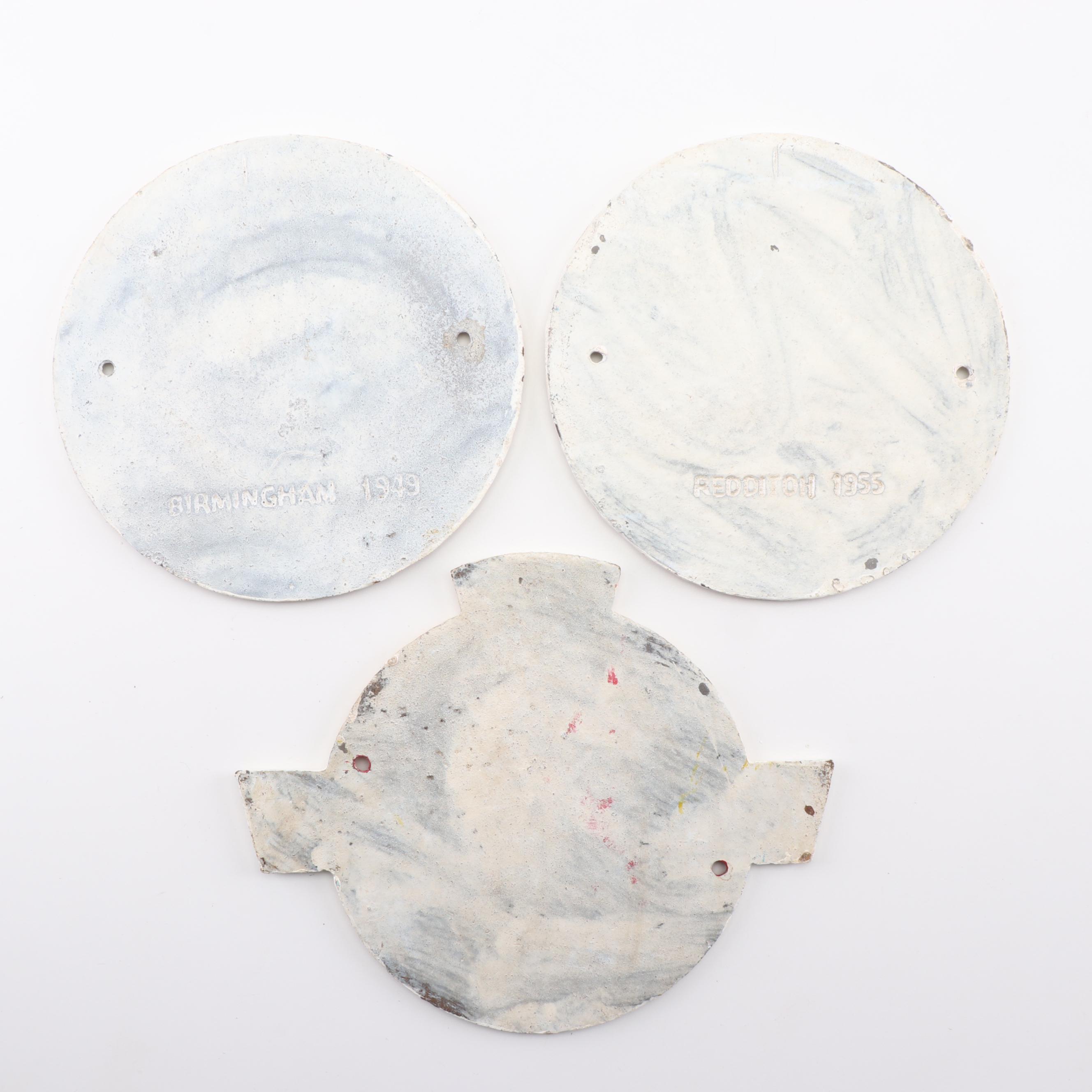 Reproduction Cast Iron Signs Including Indiana Motorcycle