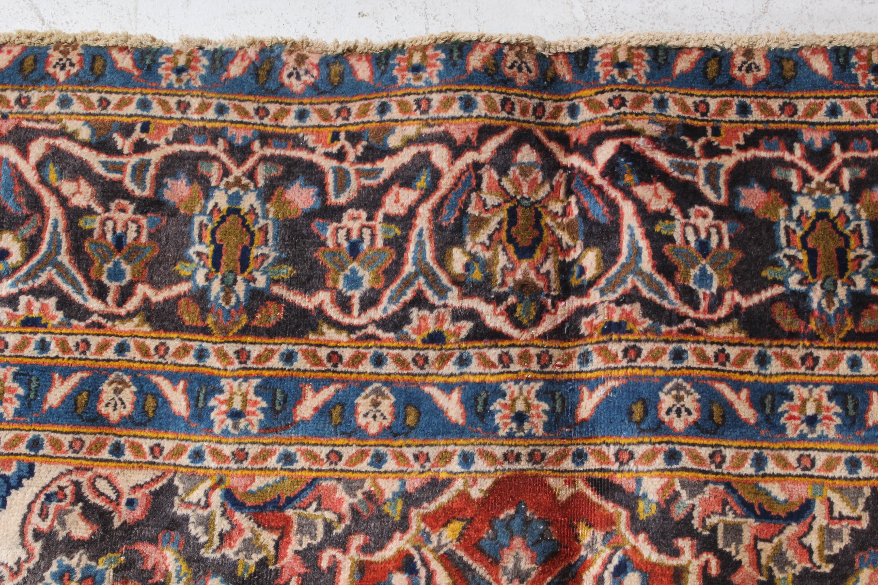 Hand-Knotted Persian Kashan Rug, circa 1960