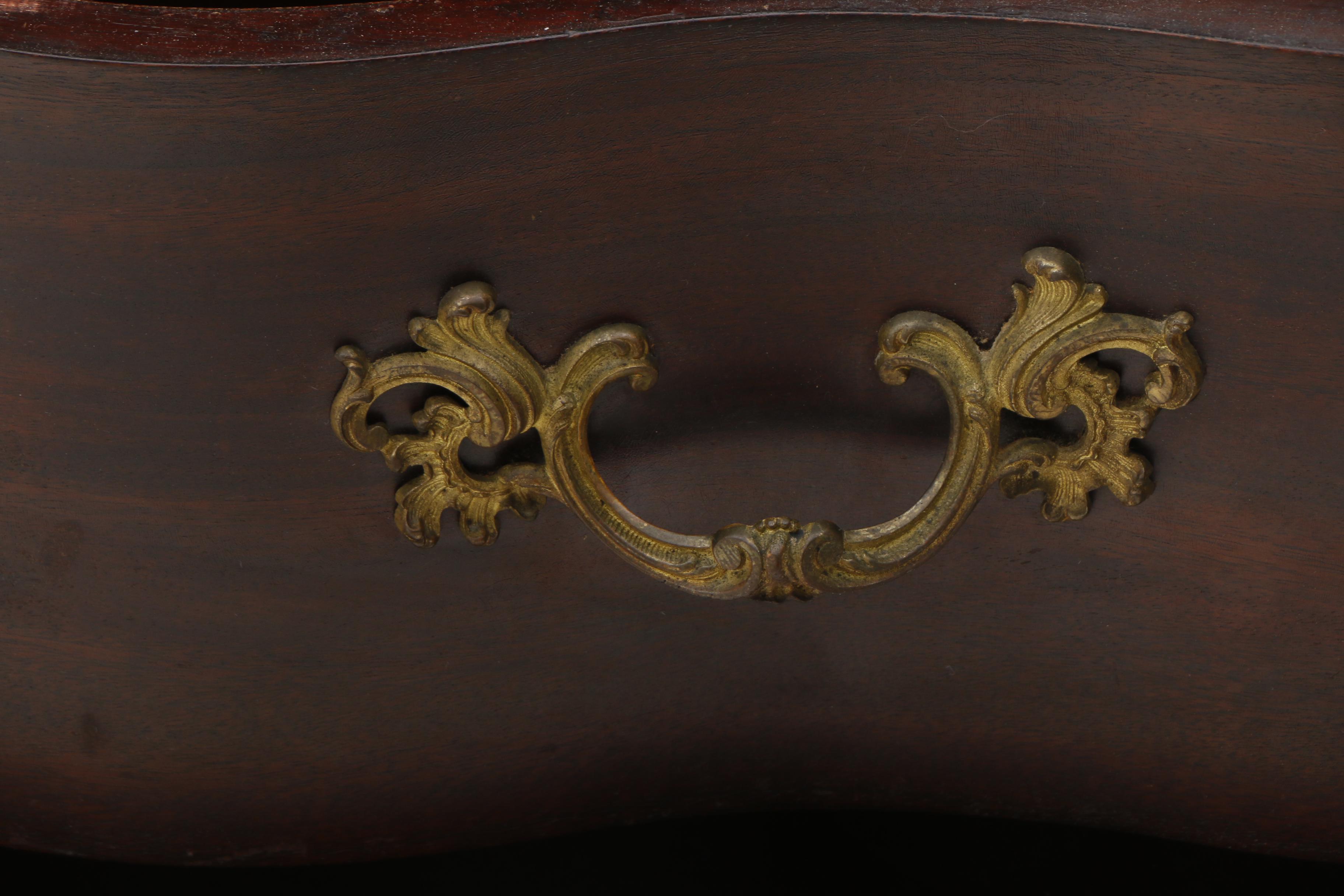Late Victorian Carved Mahogany Dresser and Mirror, Circa 1900