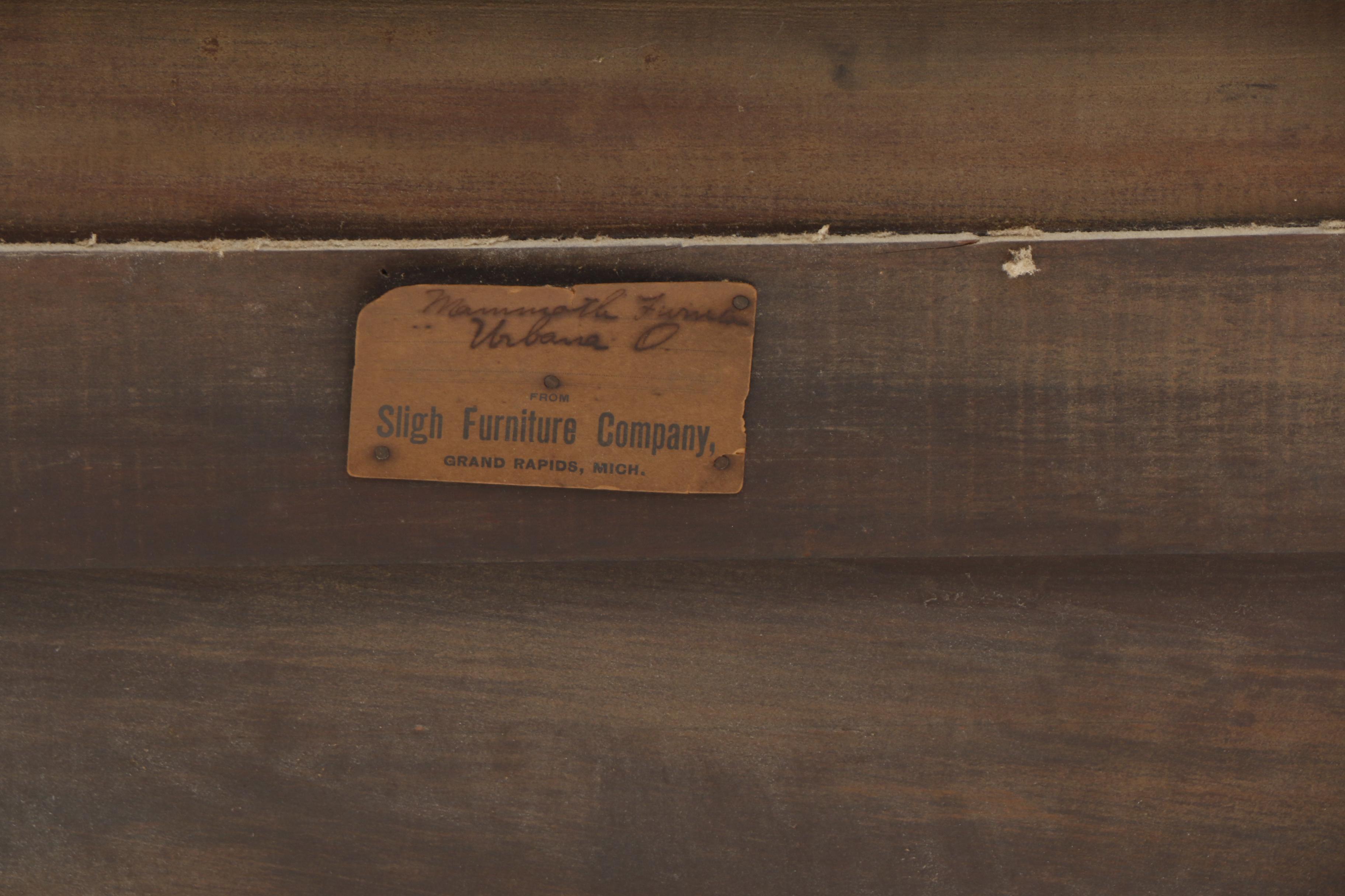 Late Victorian Carved Mahogany Dresser and Mirror, Circa 1900