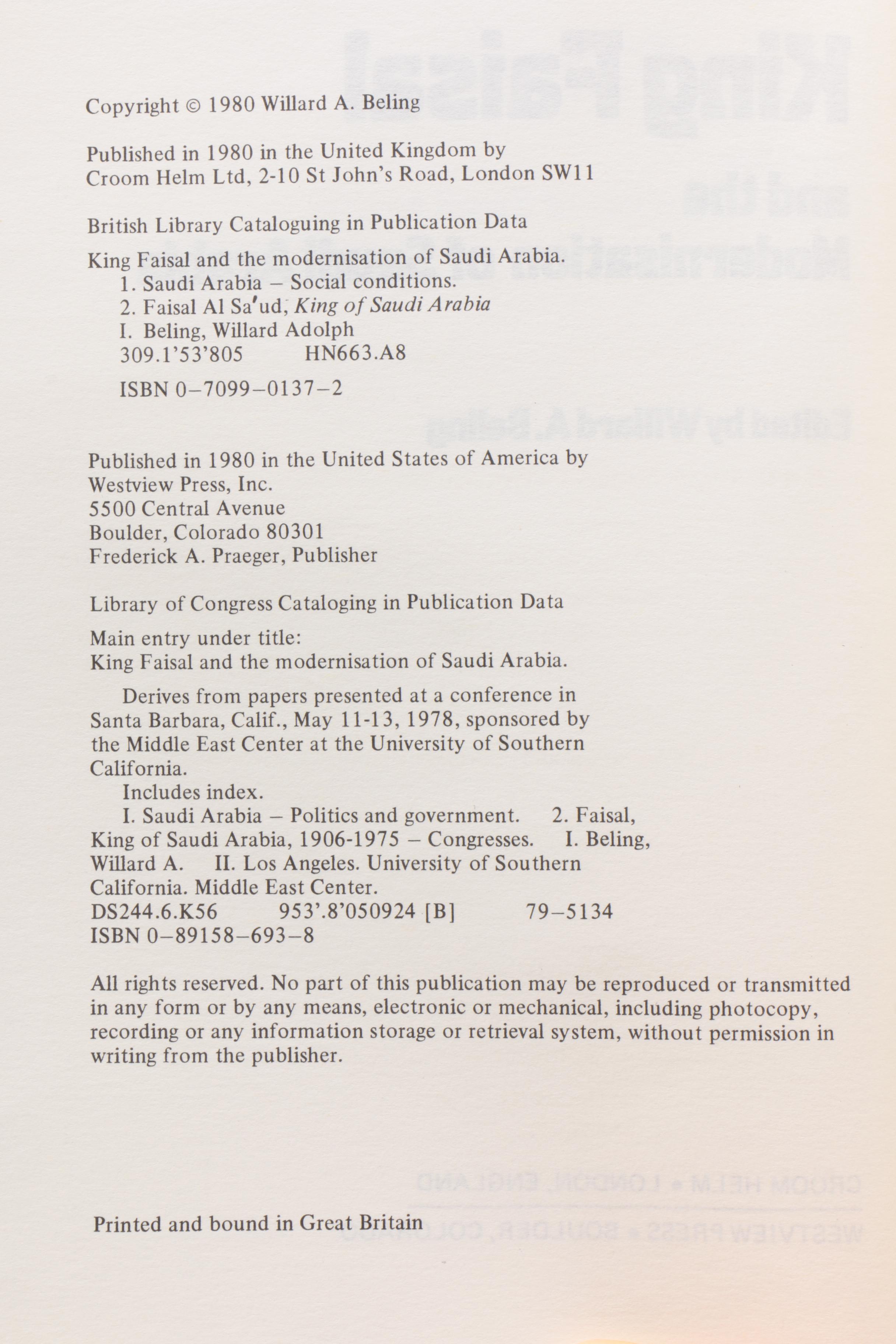 History Books on King Faisal and Saudi Arabia