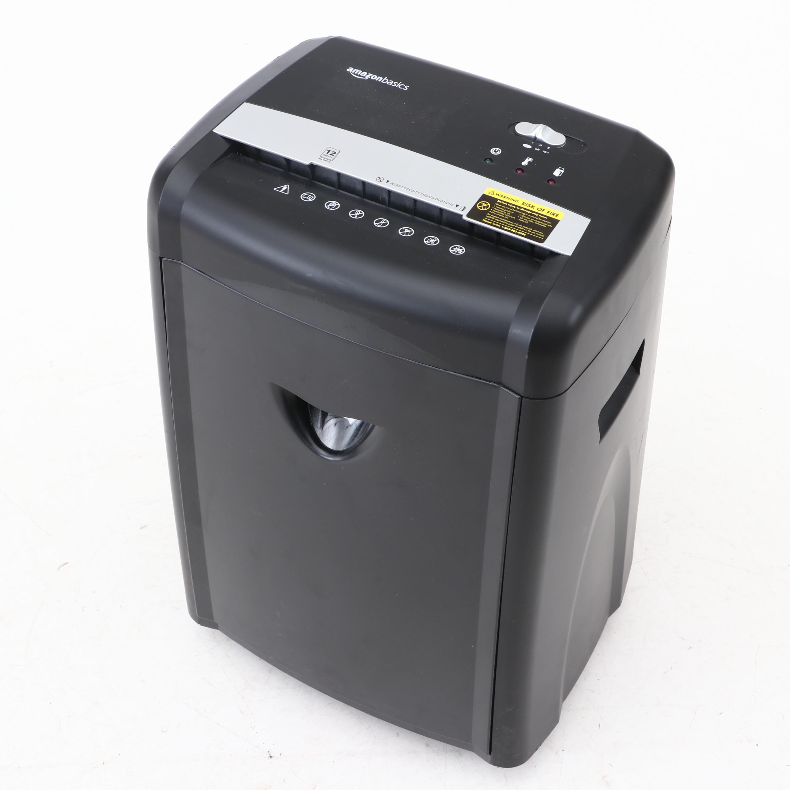 AmazonBasics 12-Sheet High-Security Micro-Cut Paper, CD, & Credit Card Shredder