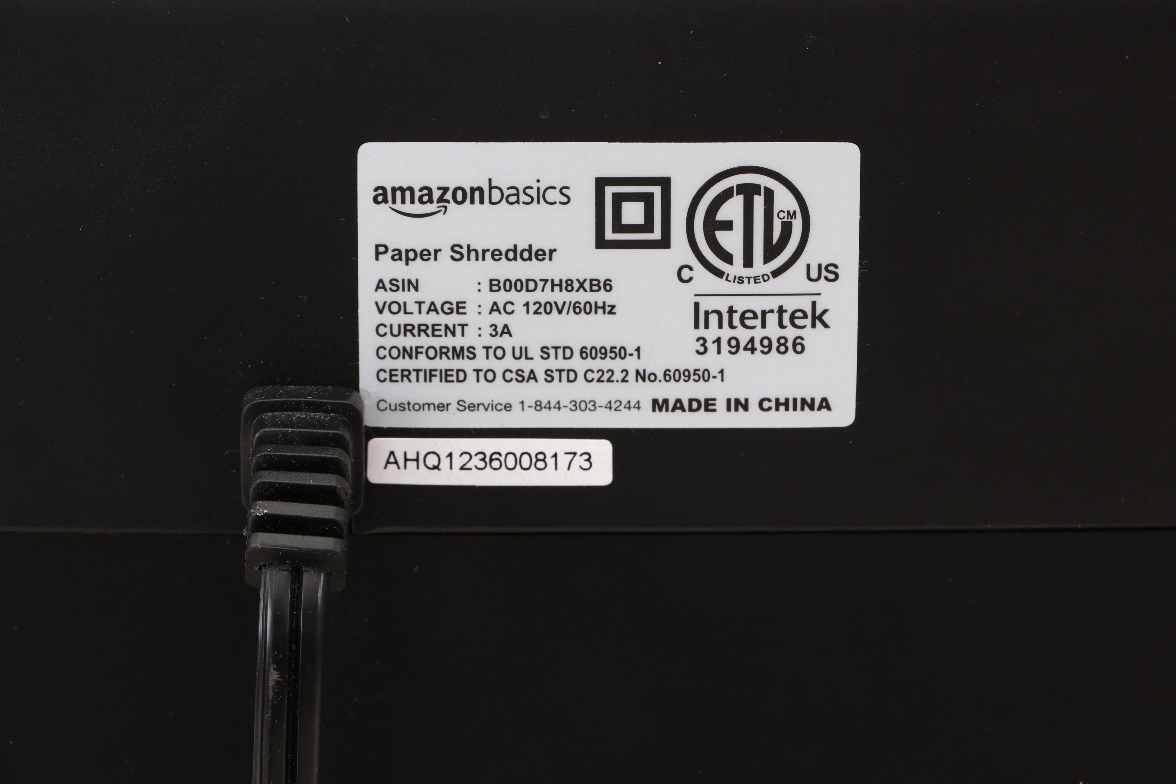 AmazonBasics 12-Sheet High-Security Micro-Cut Paper, CD, & Credit Card Shredder