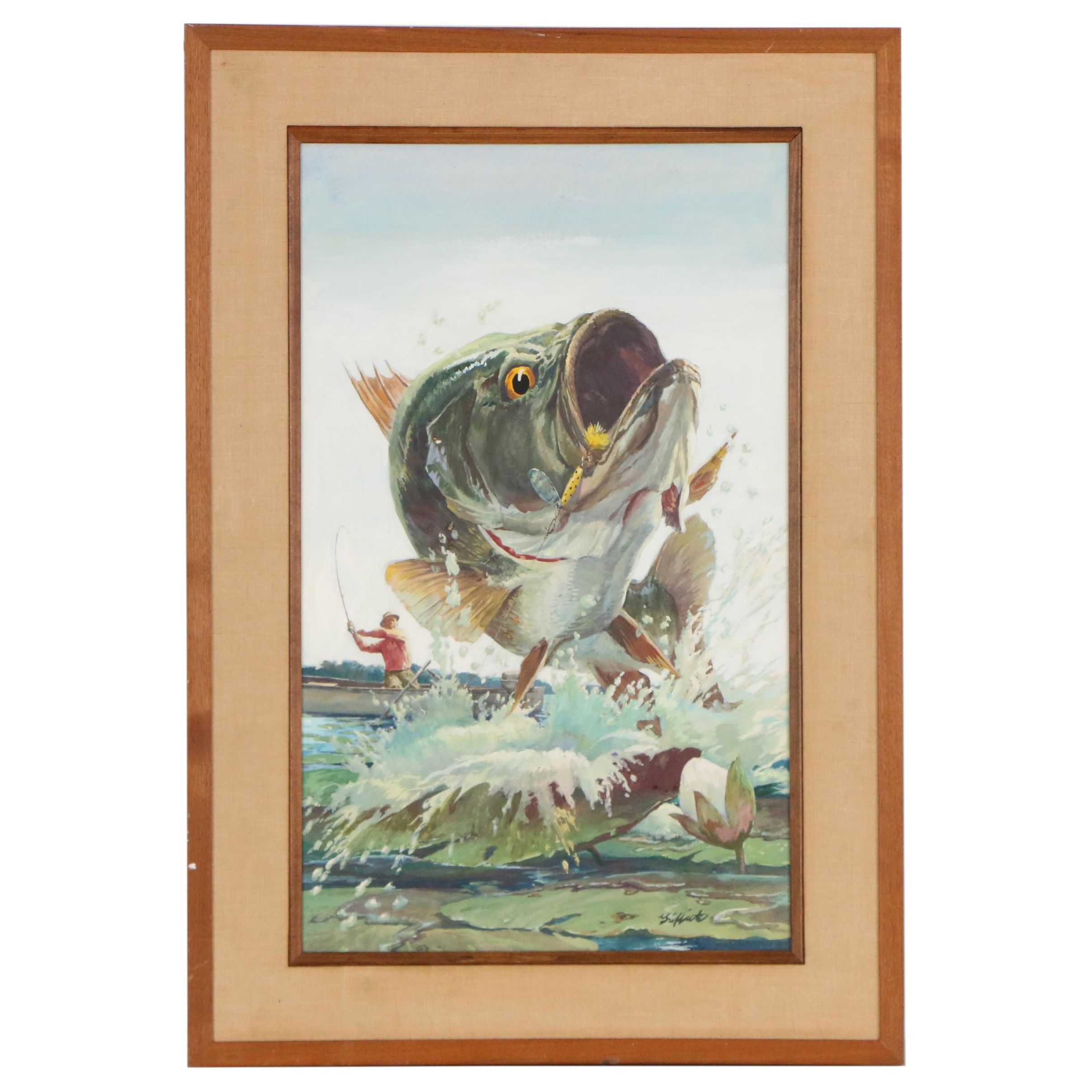 Bill Griffith Mid 20th Century Gouache Illustration