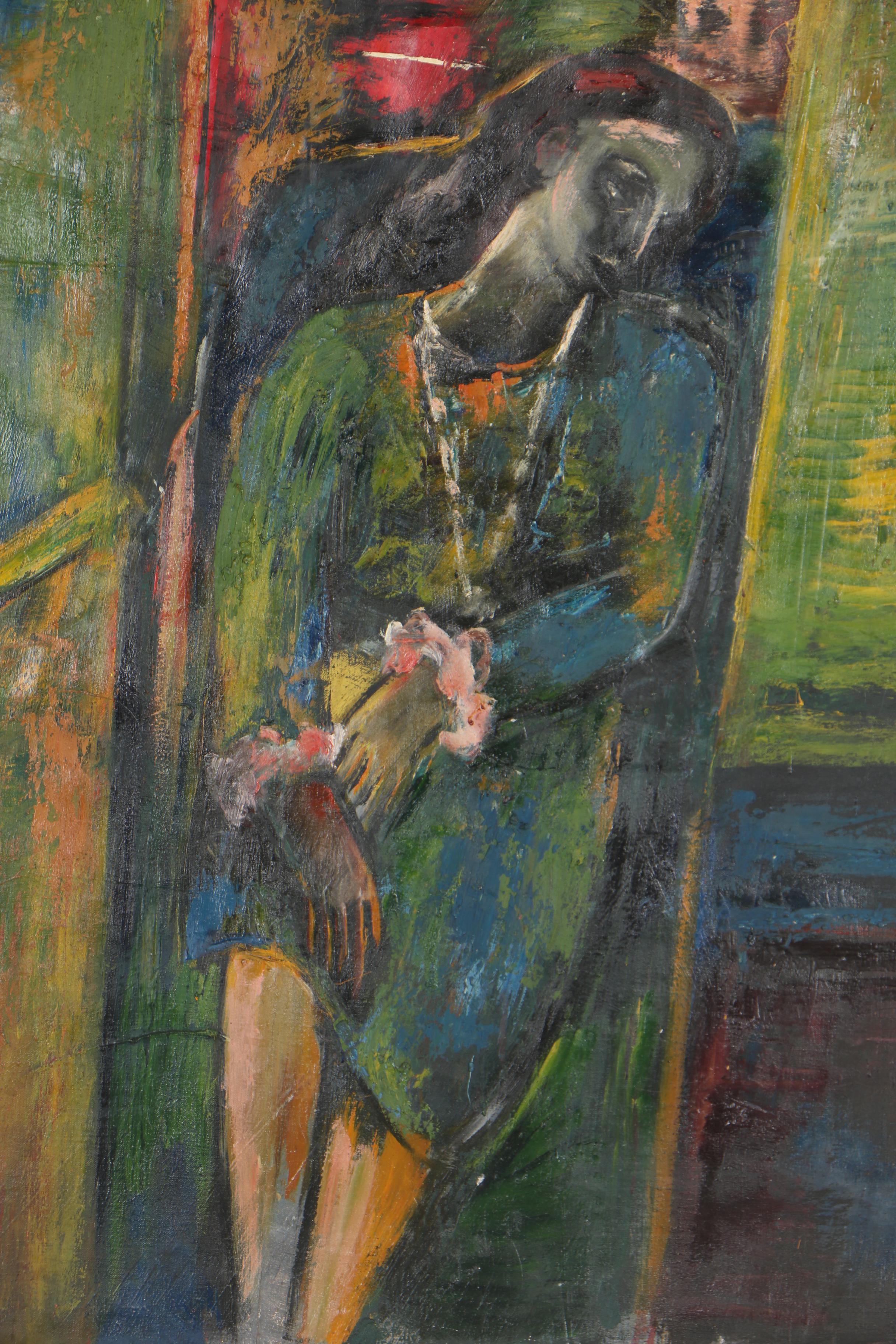 Joo-Yon Ohm-Cederberg Oil Painting "Drowsy Lady at Twilight"