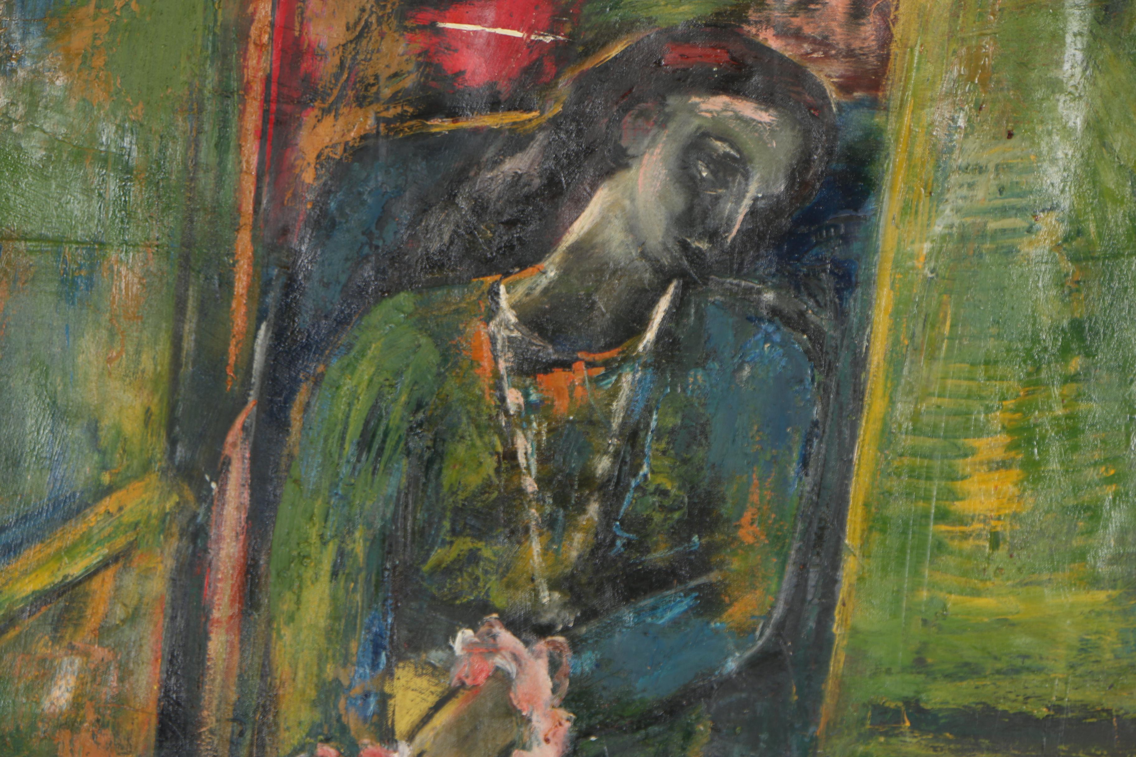 Joo-Yon Ohm-Cederberg Oil Painting "Drowsy Lady at Twilight"