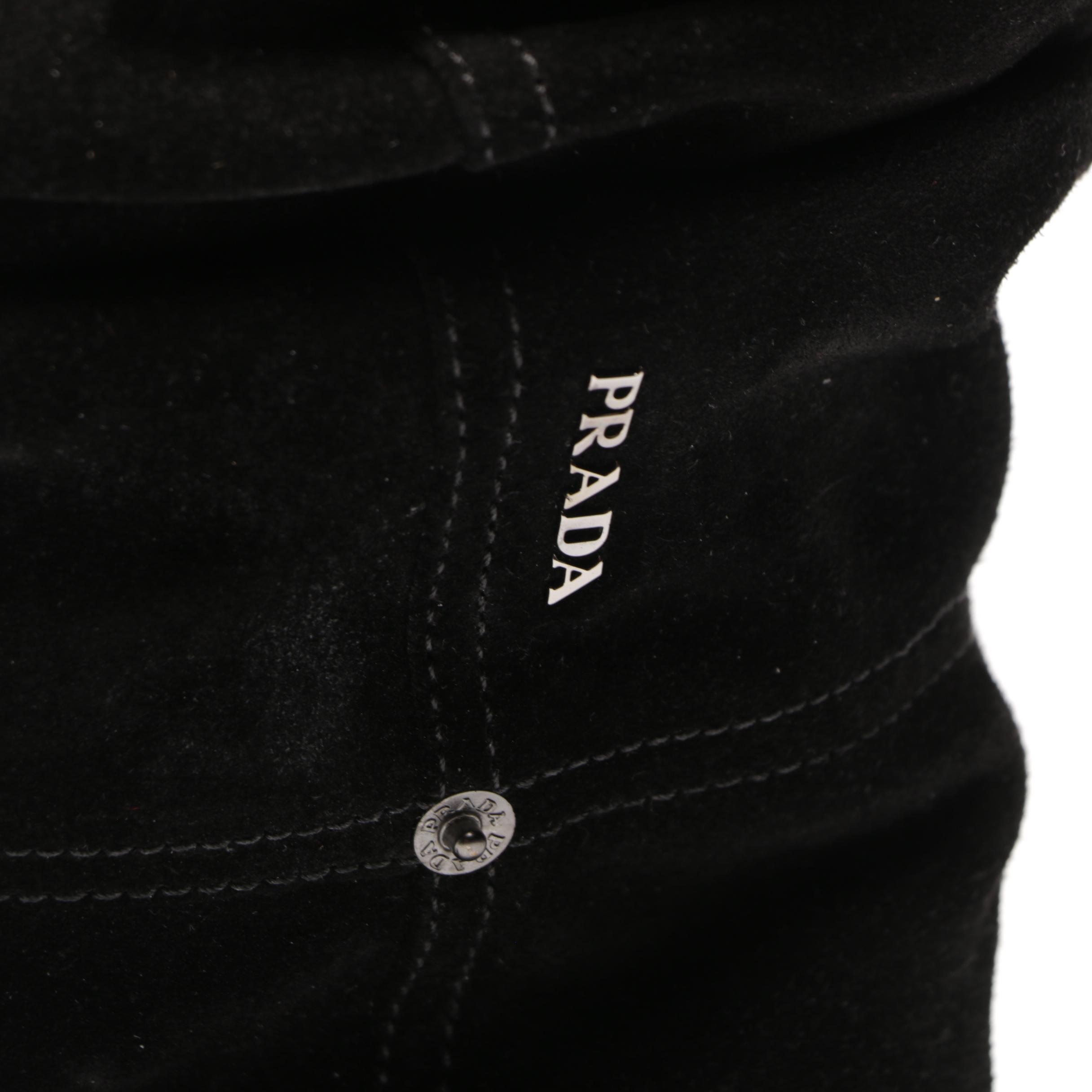Prada Black Suede Boots