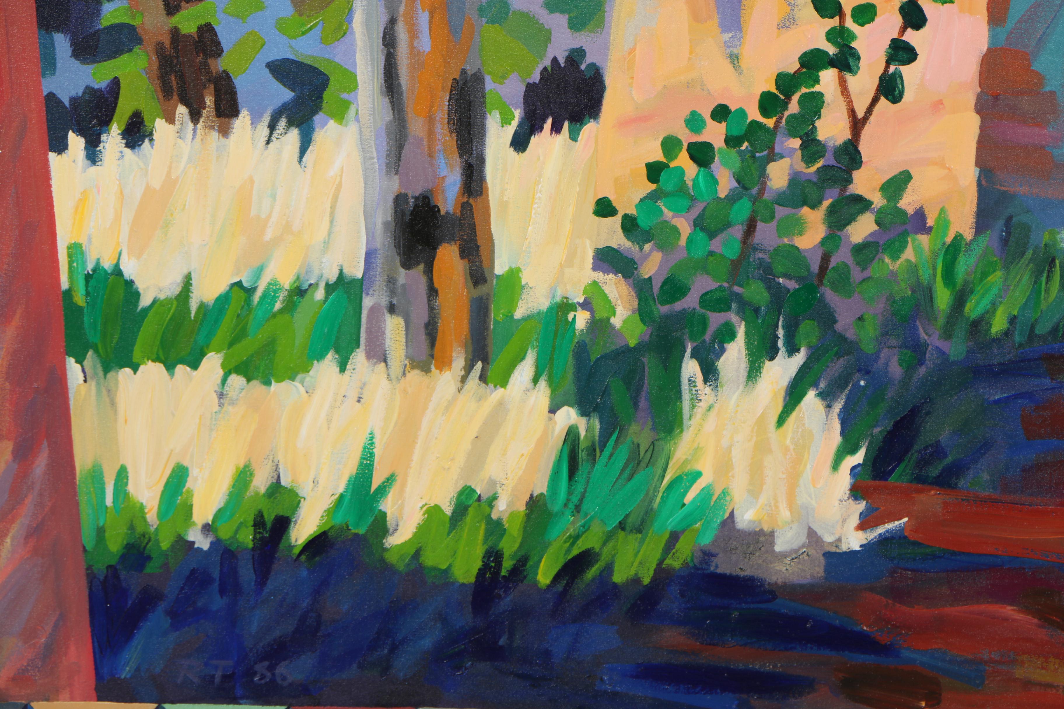 Robert Tharsing Monumental Oil Painting "The Ruin on Montecalvi"