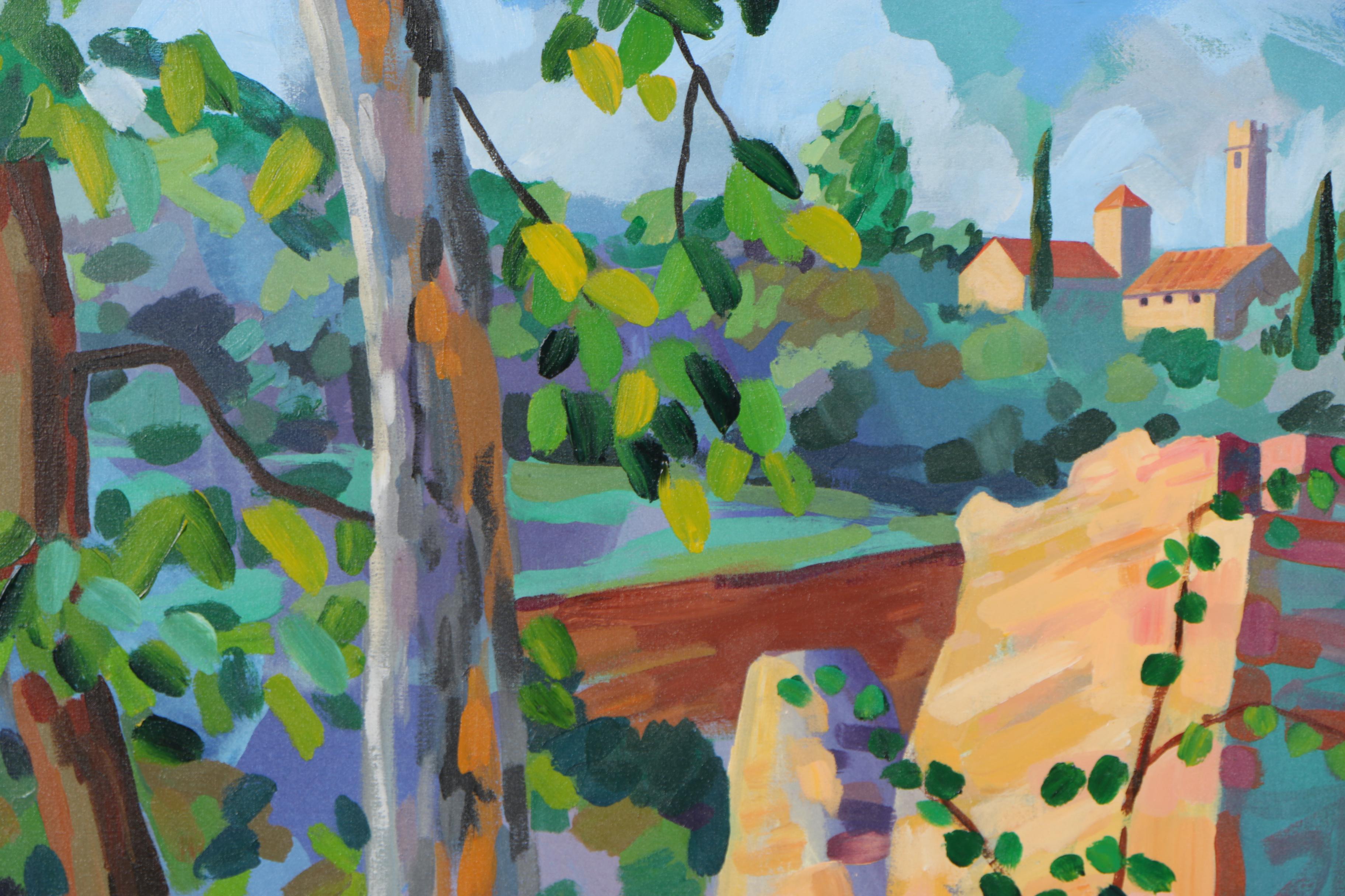 Robert Tharsing Monumental Oil Painting "The Ruin on Montecalvi"