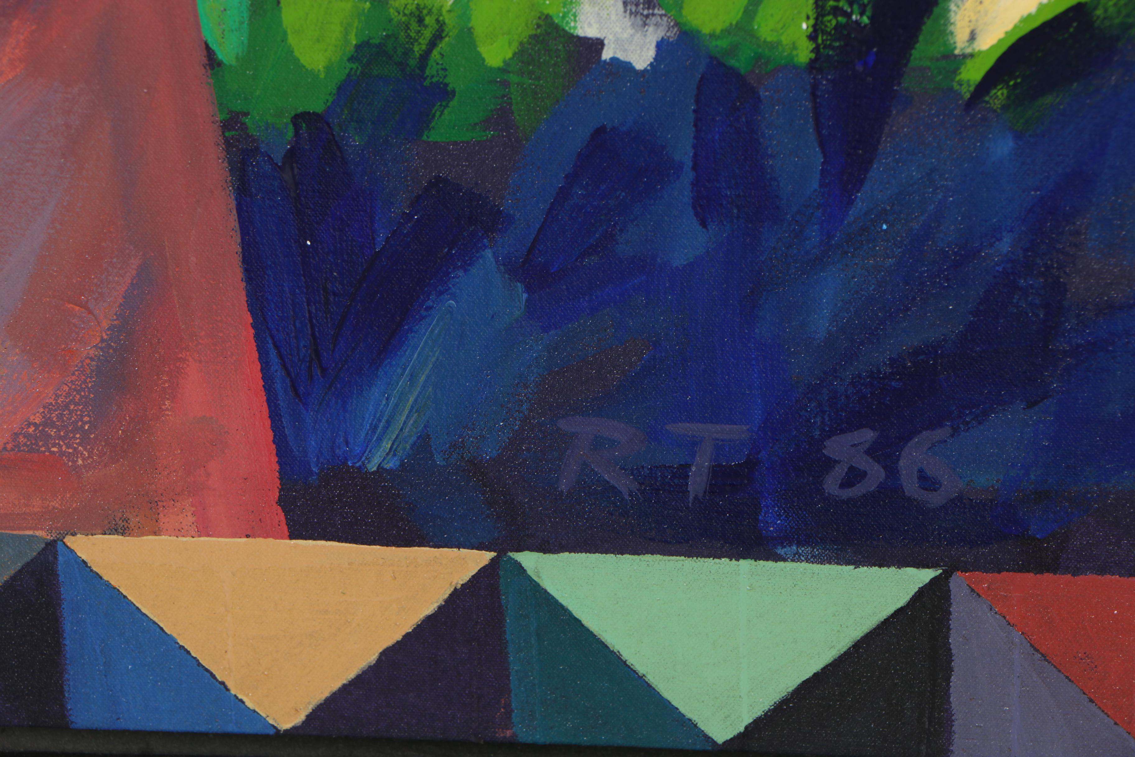 Robert Tharsing Monumental Oil Painting "The Ruin on Montecalvi"