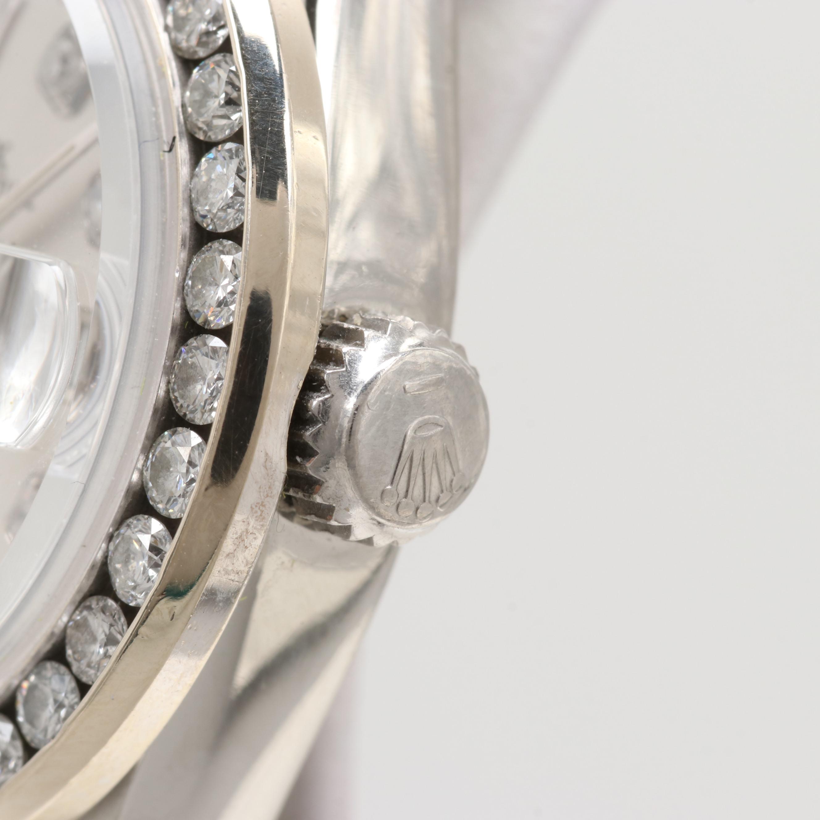 Rolex Datejust Stainless Steel and 18K White Gold 1.32 CTW Diamond Watch