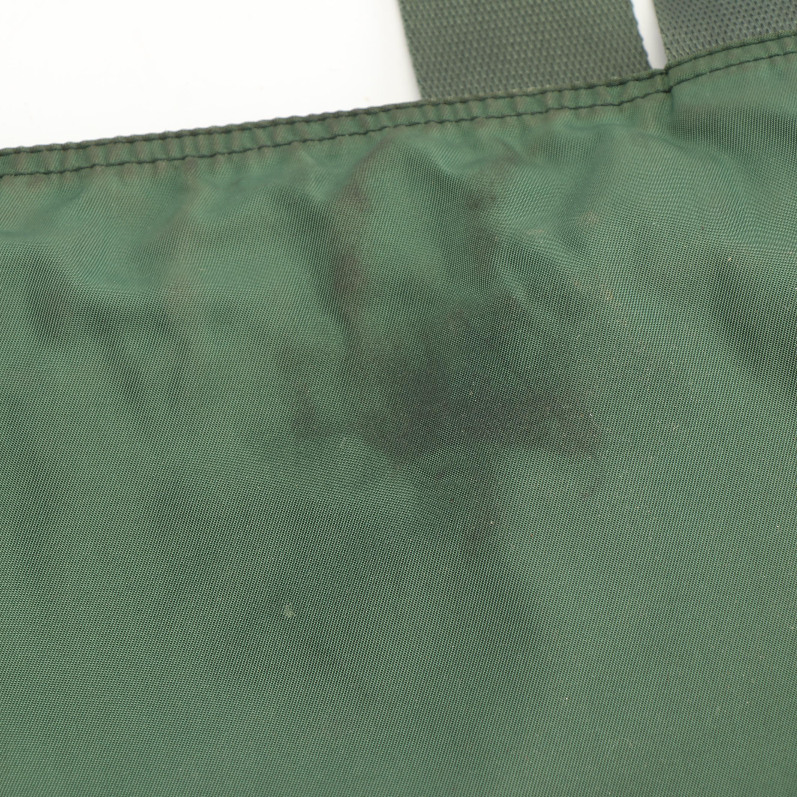 Prada Green Nylon Tote Bag, Made in Italy