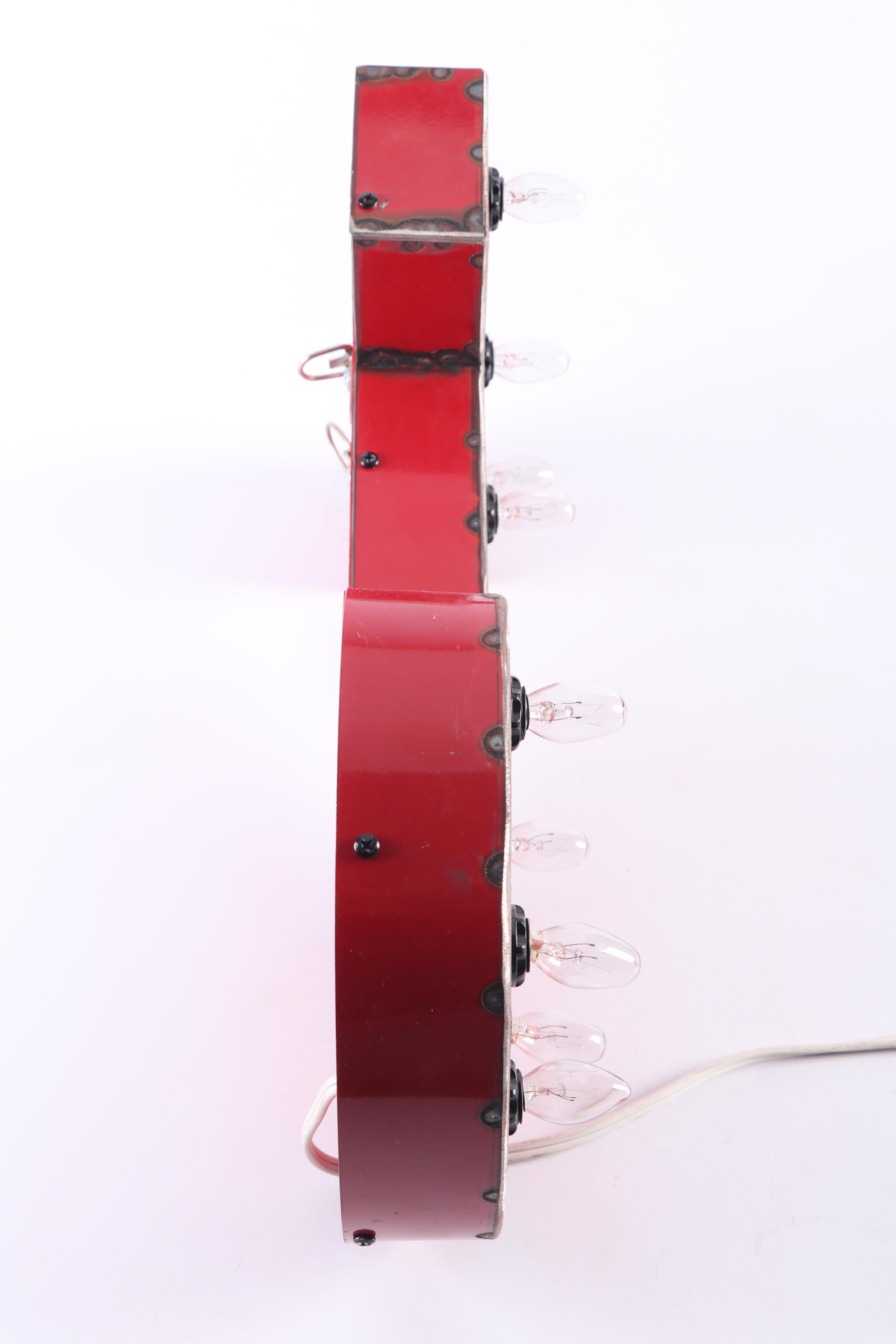 High Voltage Studios Illuminated Red Letter "J" by Mitch Lewis