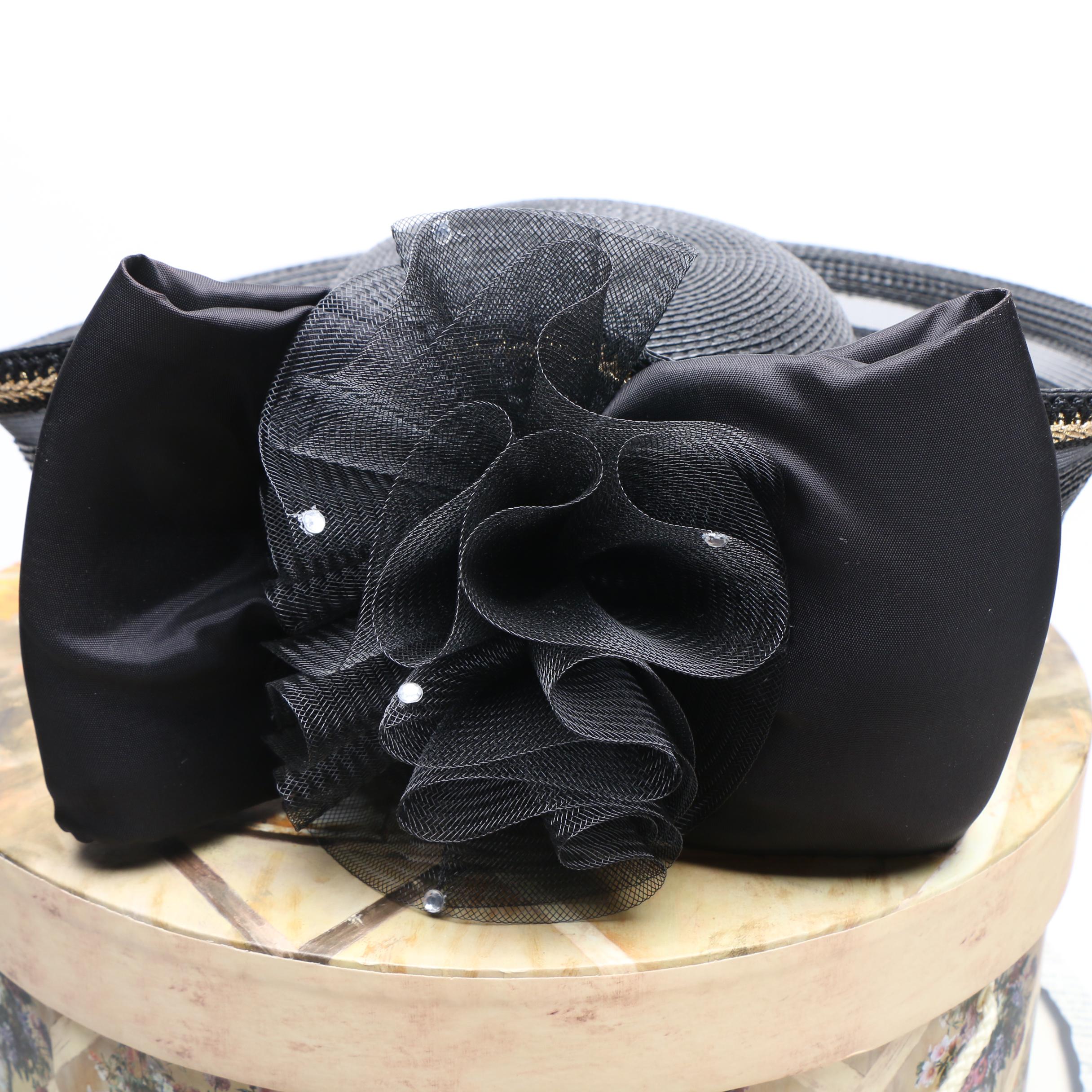 Women's Vintage Wide Brim Hats Including Christian Dior