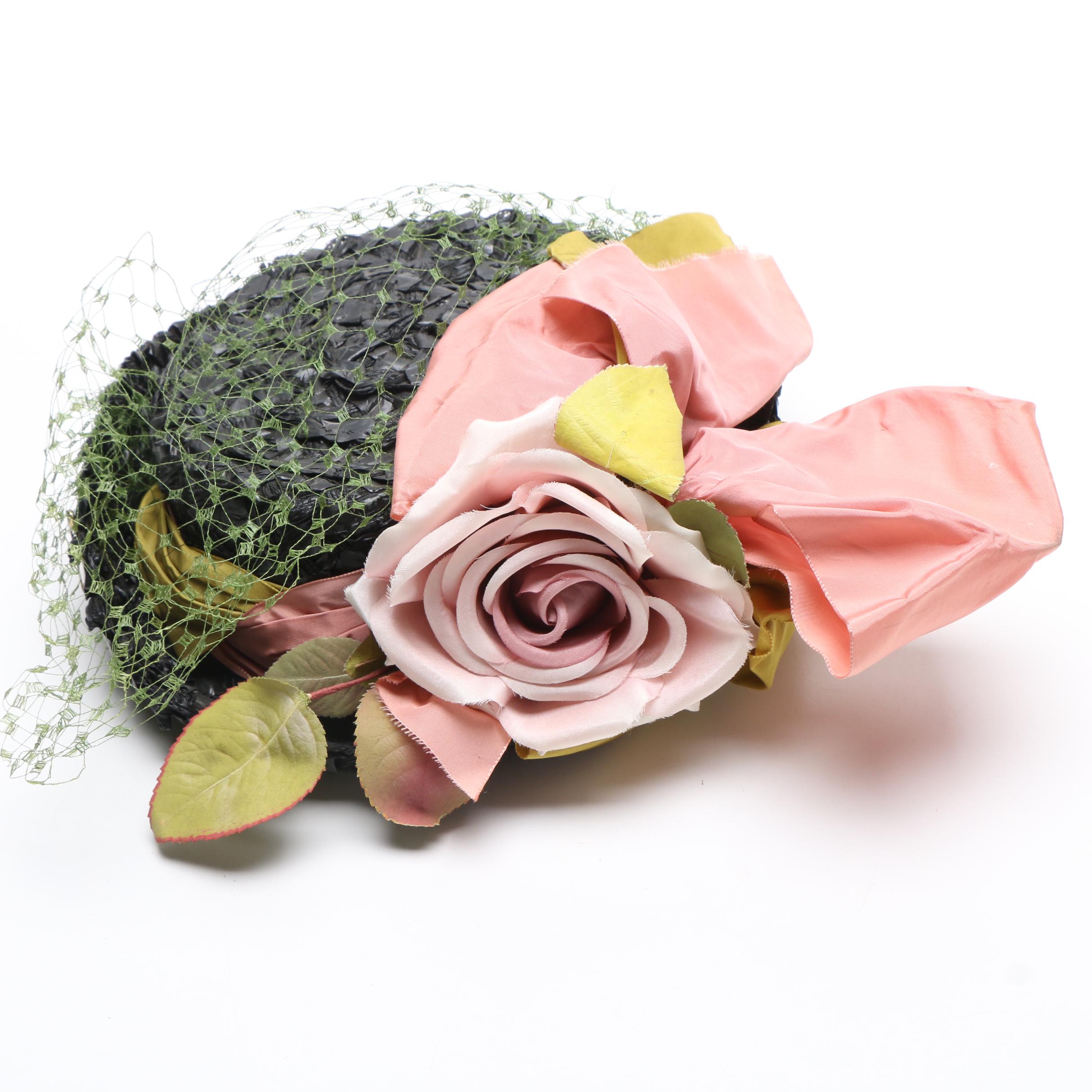 Women's Vintage Wide Brim Hats Including Christian Dior