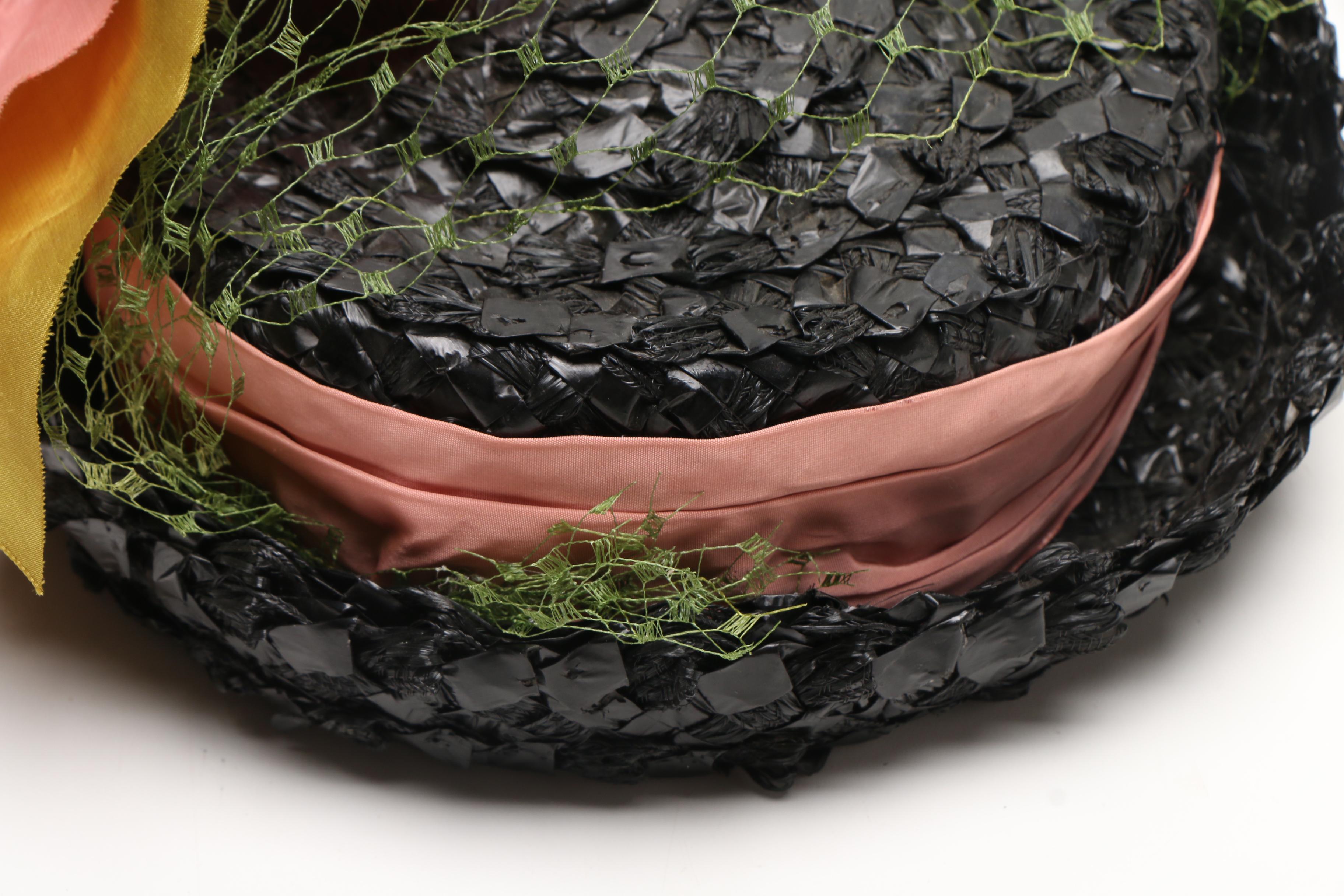 Women's Vintage Wide Brim Hats Including Christian Dior